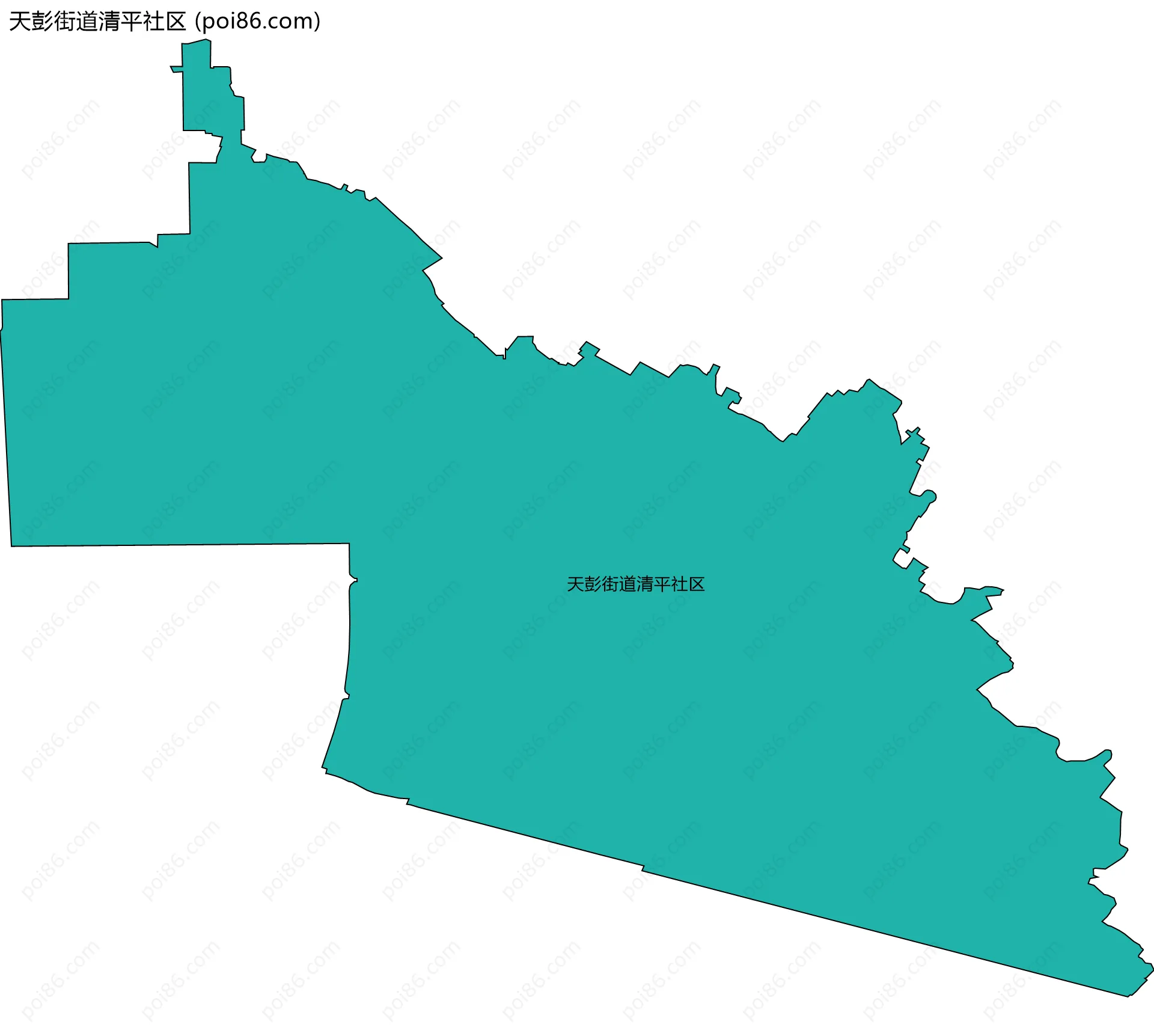 天彭街道清平社区边界地图