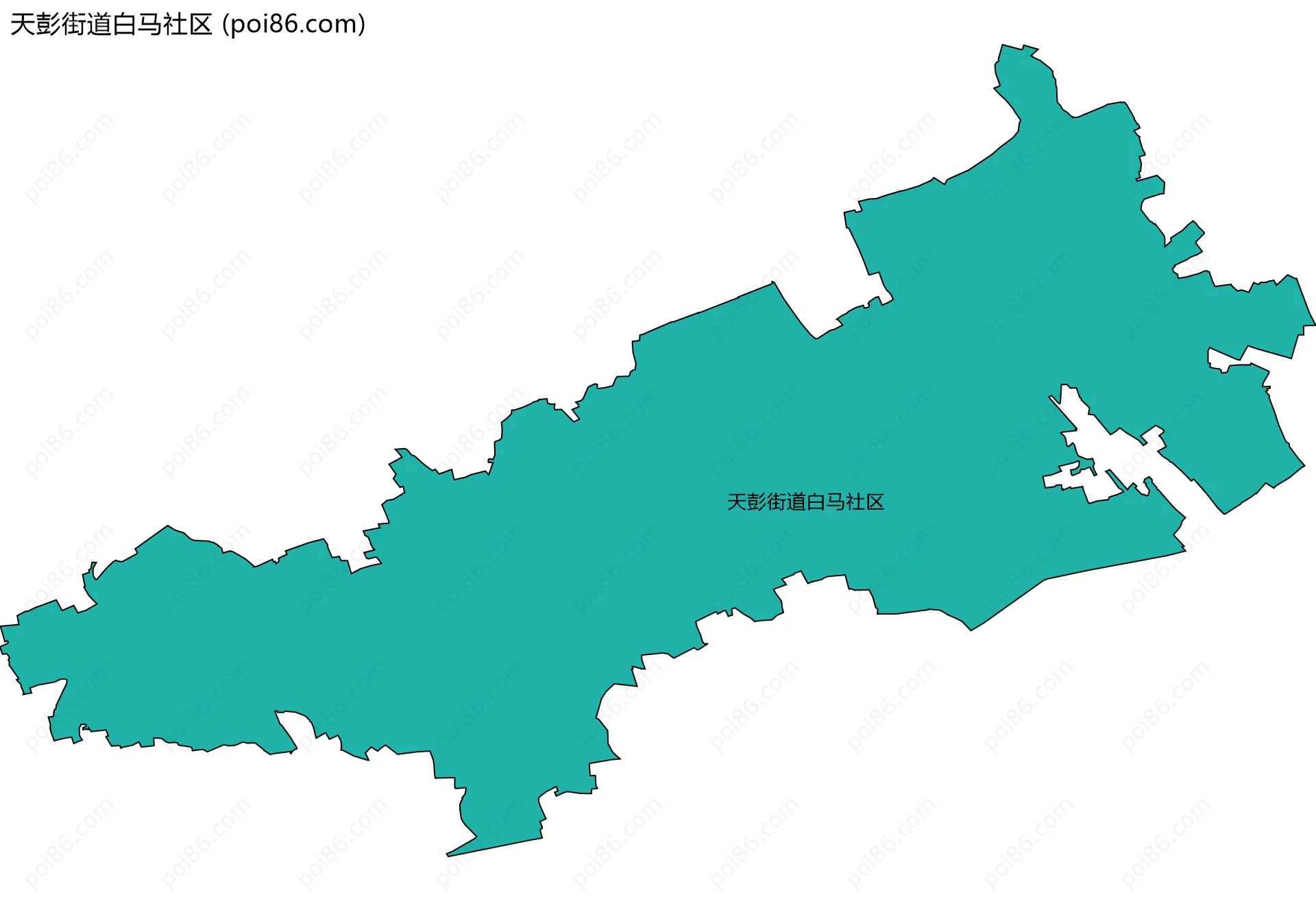 天彭街道白马社区边界地图