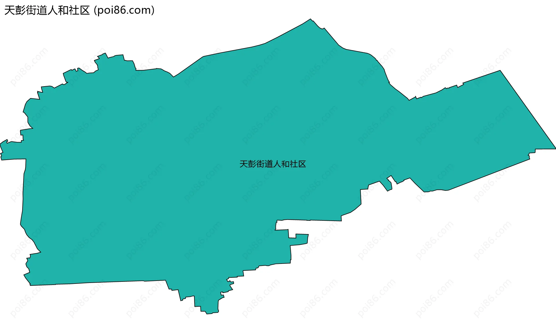 天彭街道人和社区边界地图