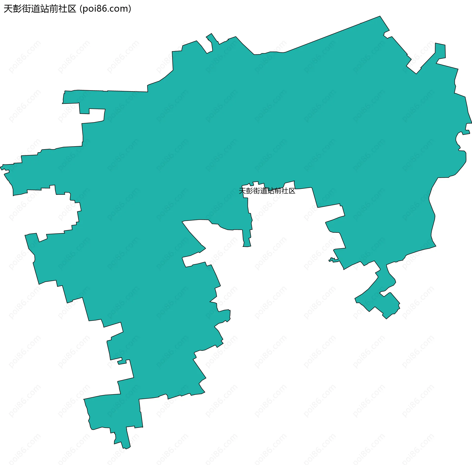 天彭街道站前社区边界地图