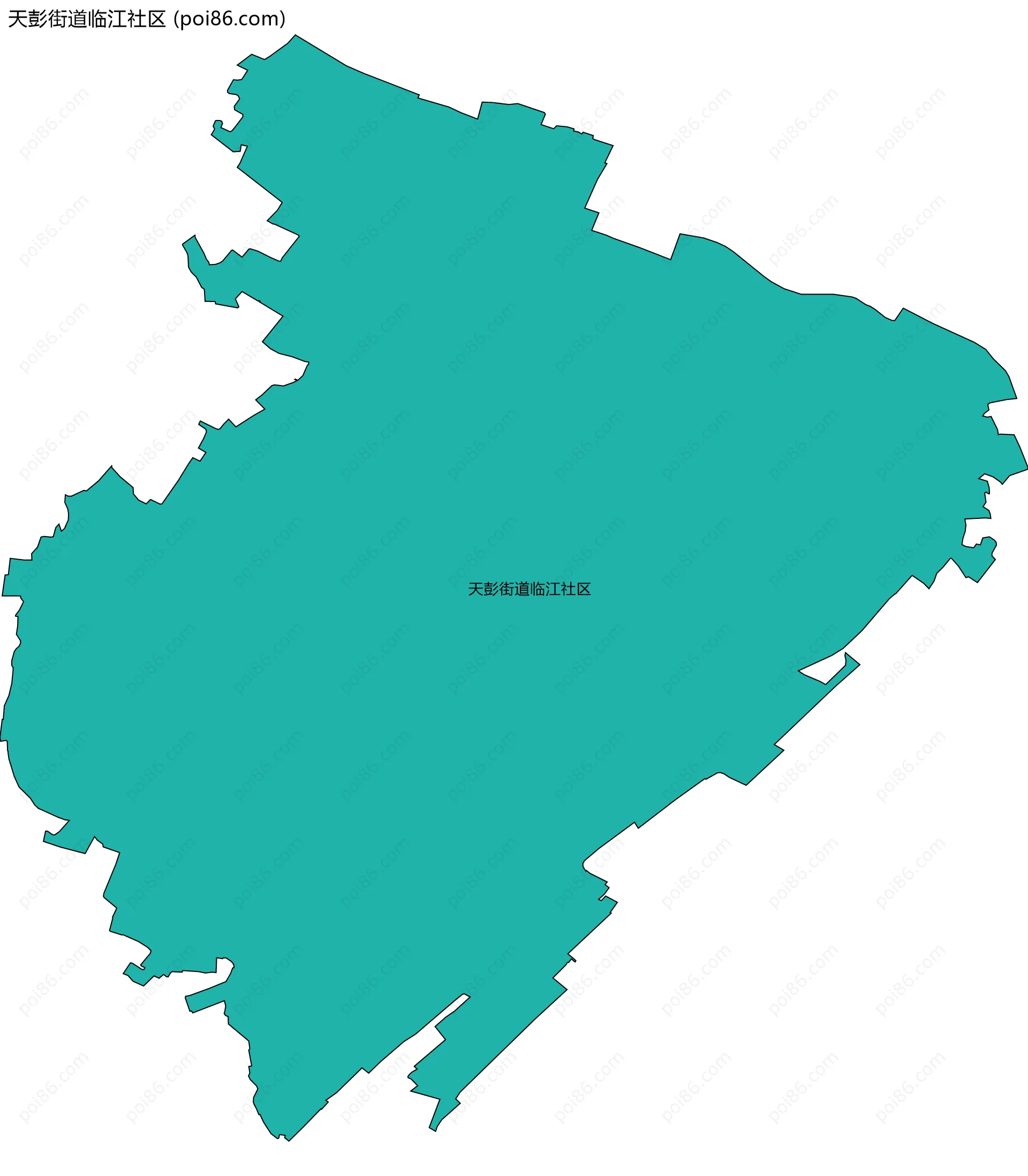 天彭街道临江社区边界地图