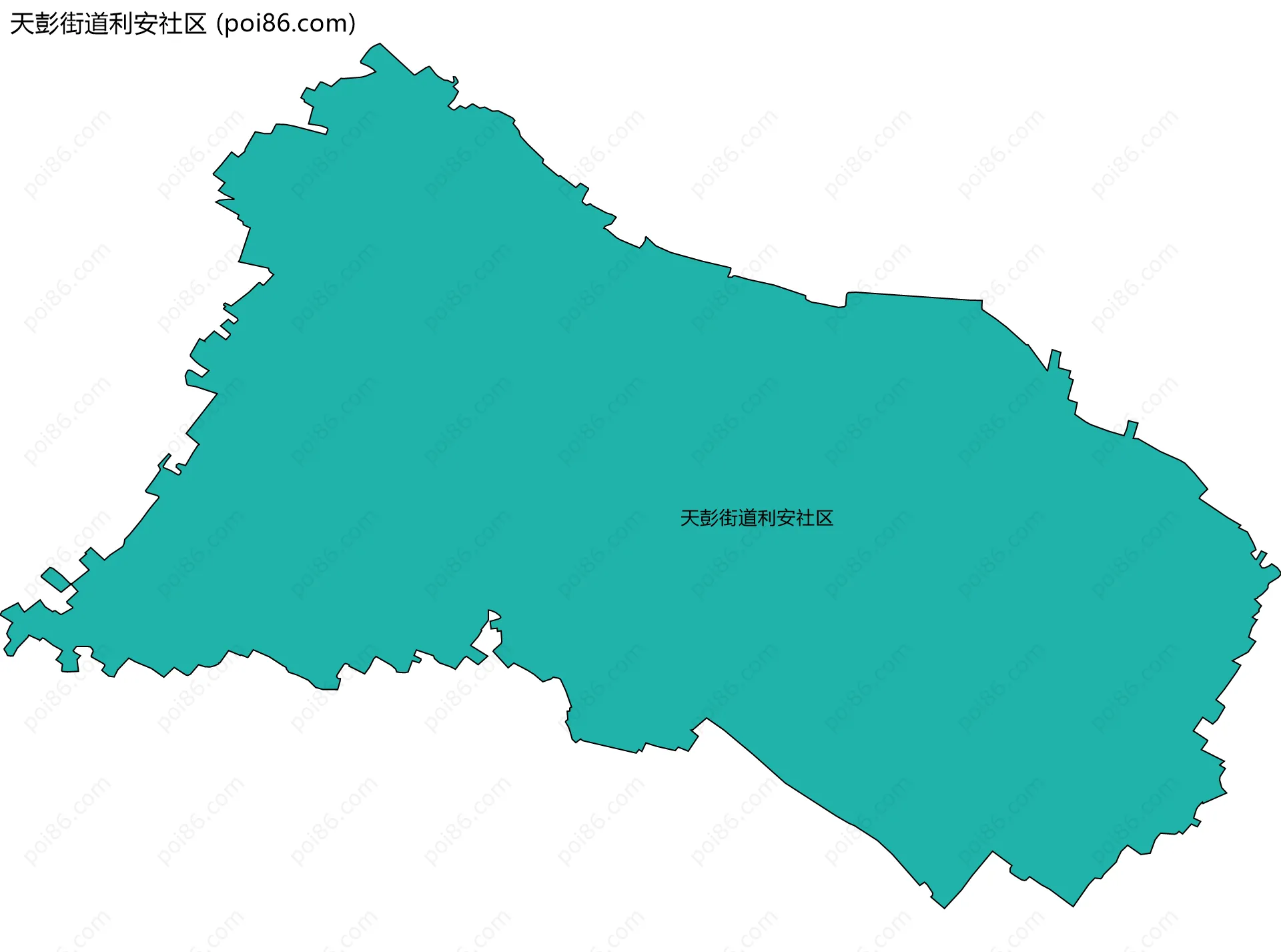 天彭街道利安社区边界地图
