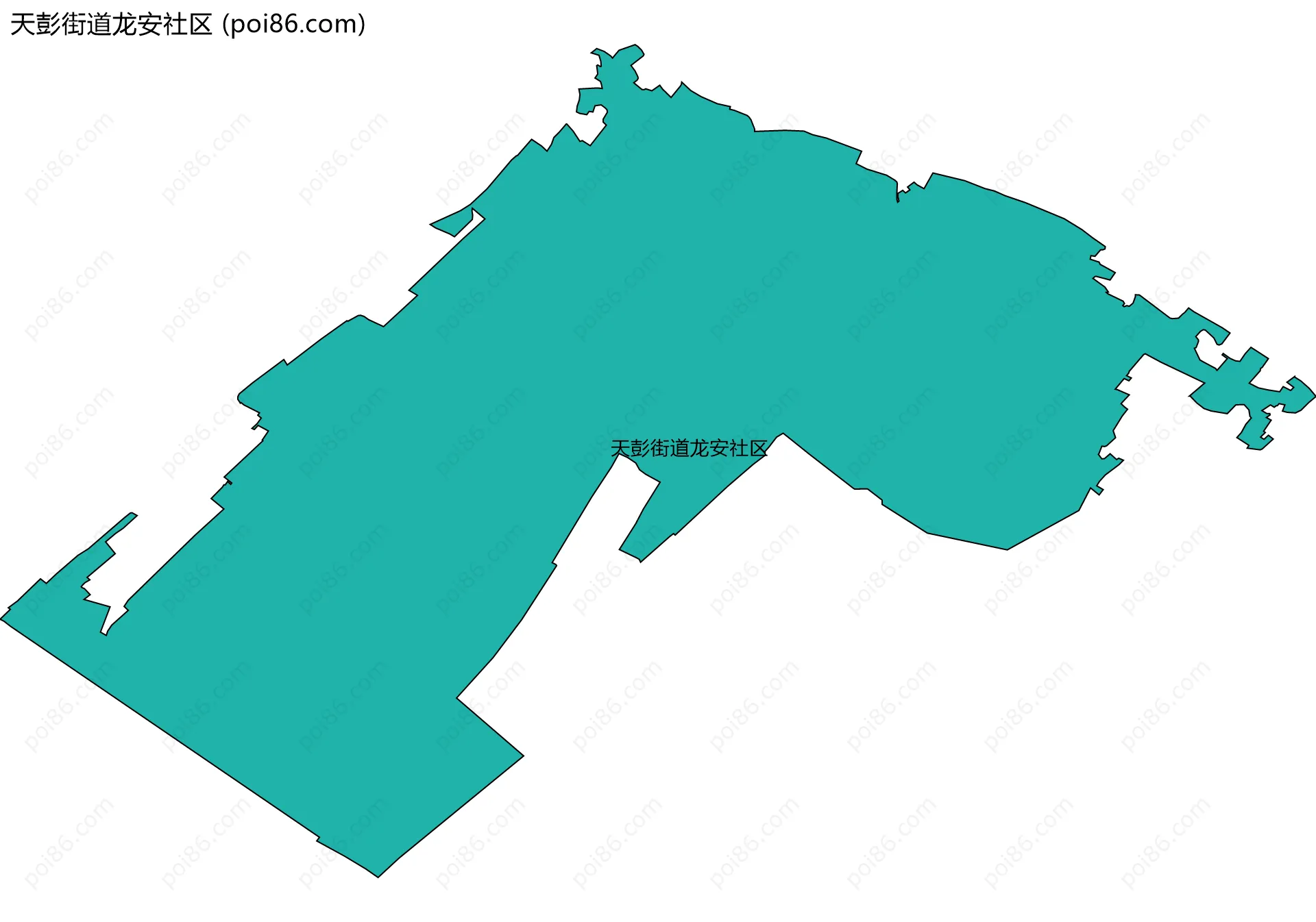 天彭街道龙安社区边界地图