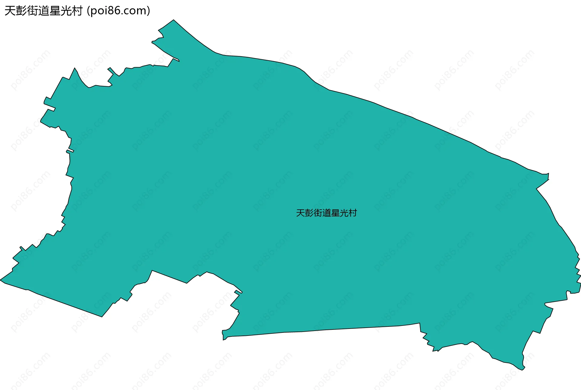天彭街道星光村边界地图