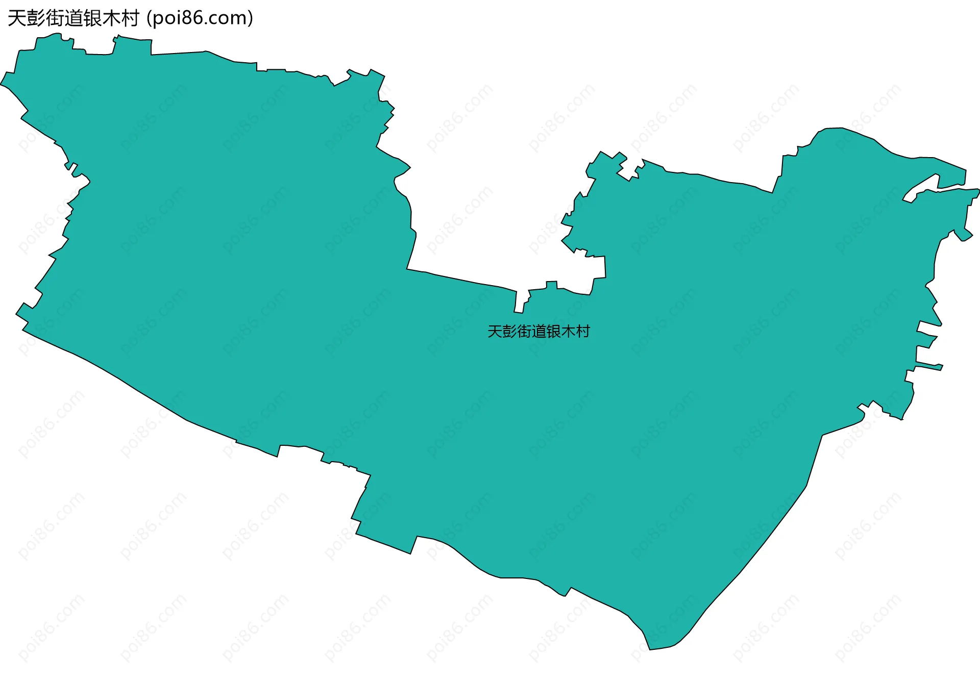 天彭街道银木村边界地图