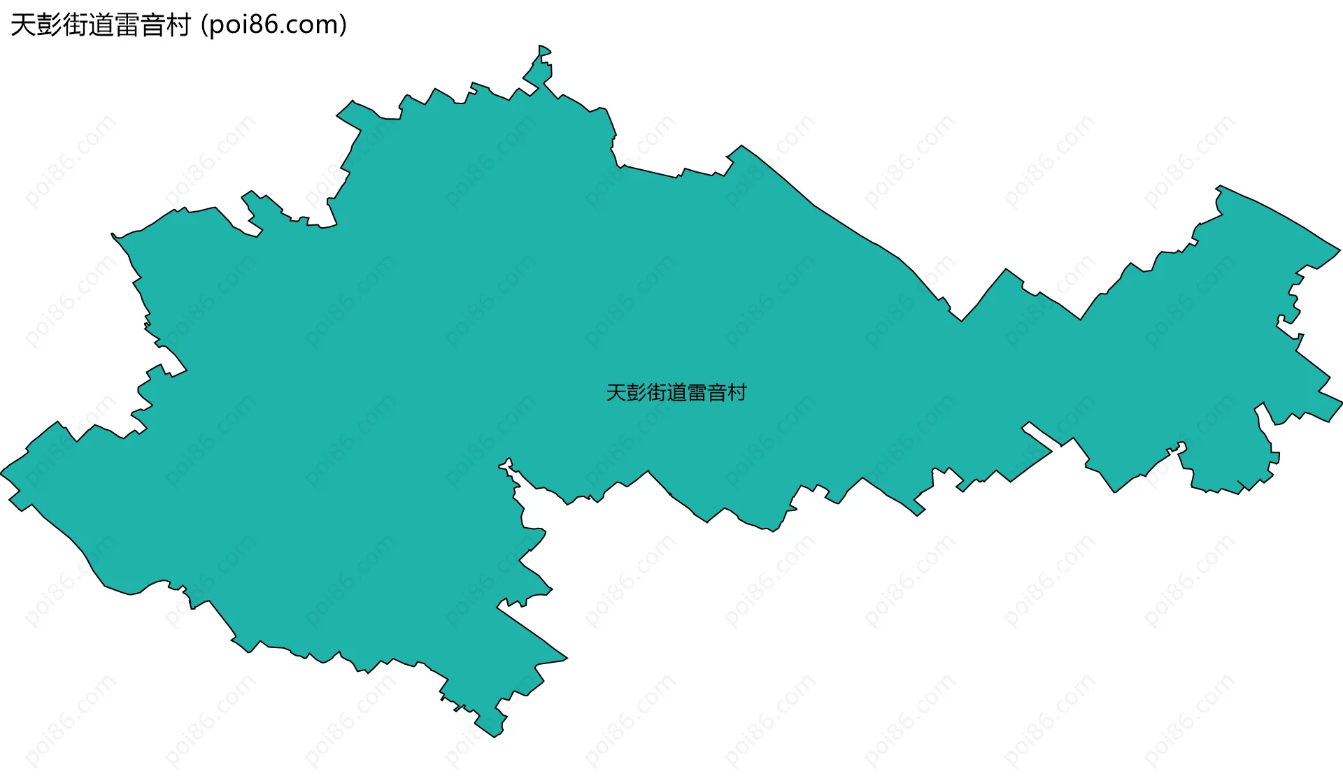 天彭街道雷音村边界地图