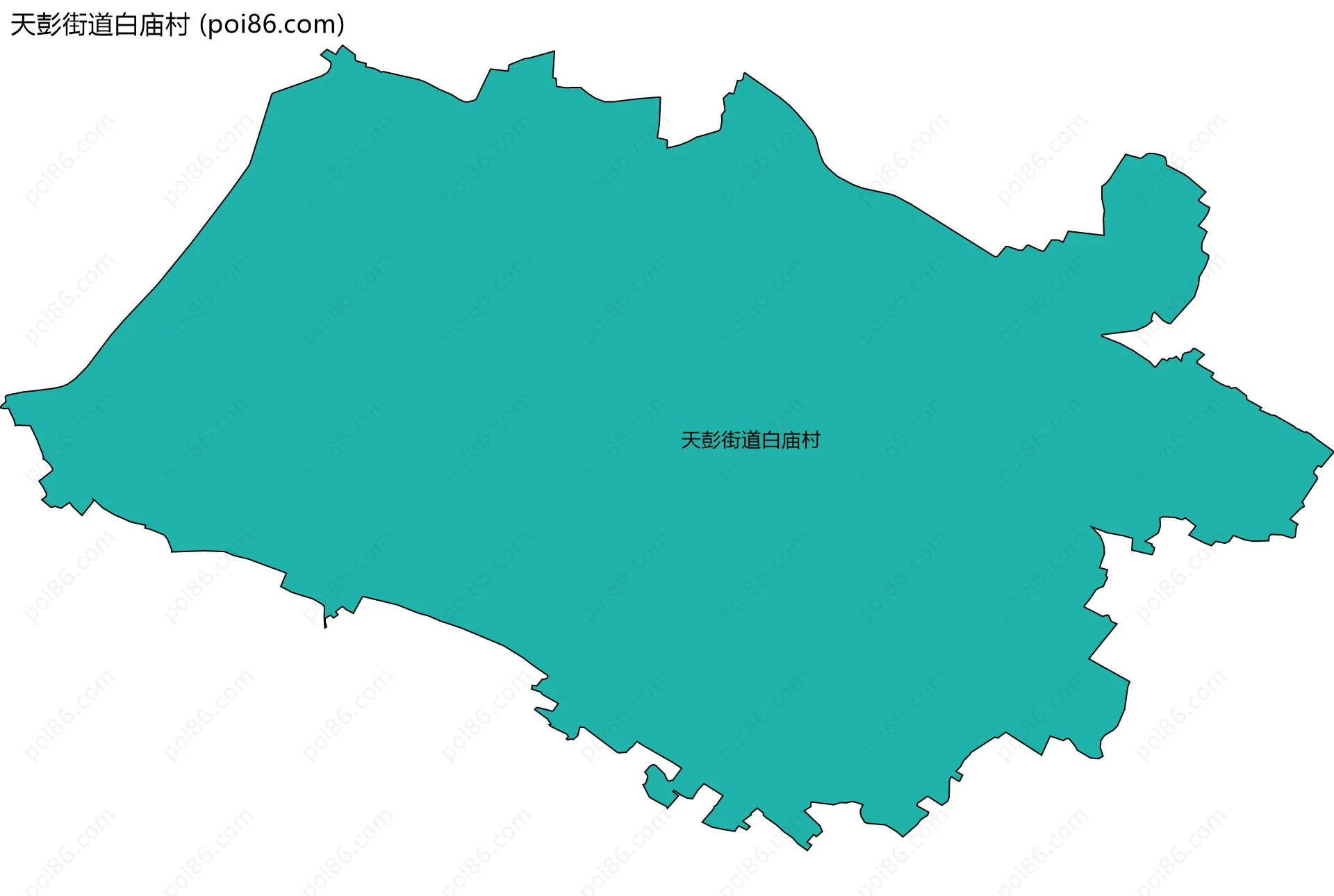 天彭街道白庙村边界地图