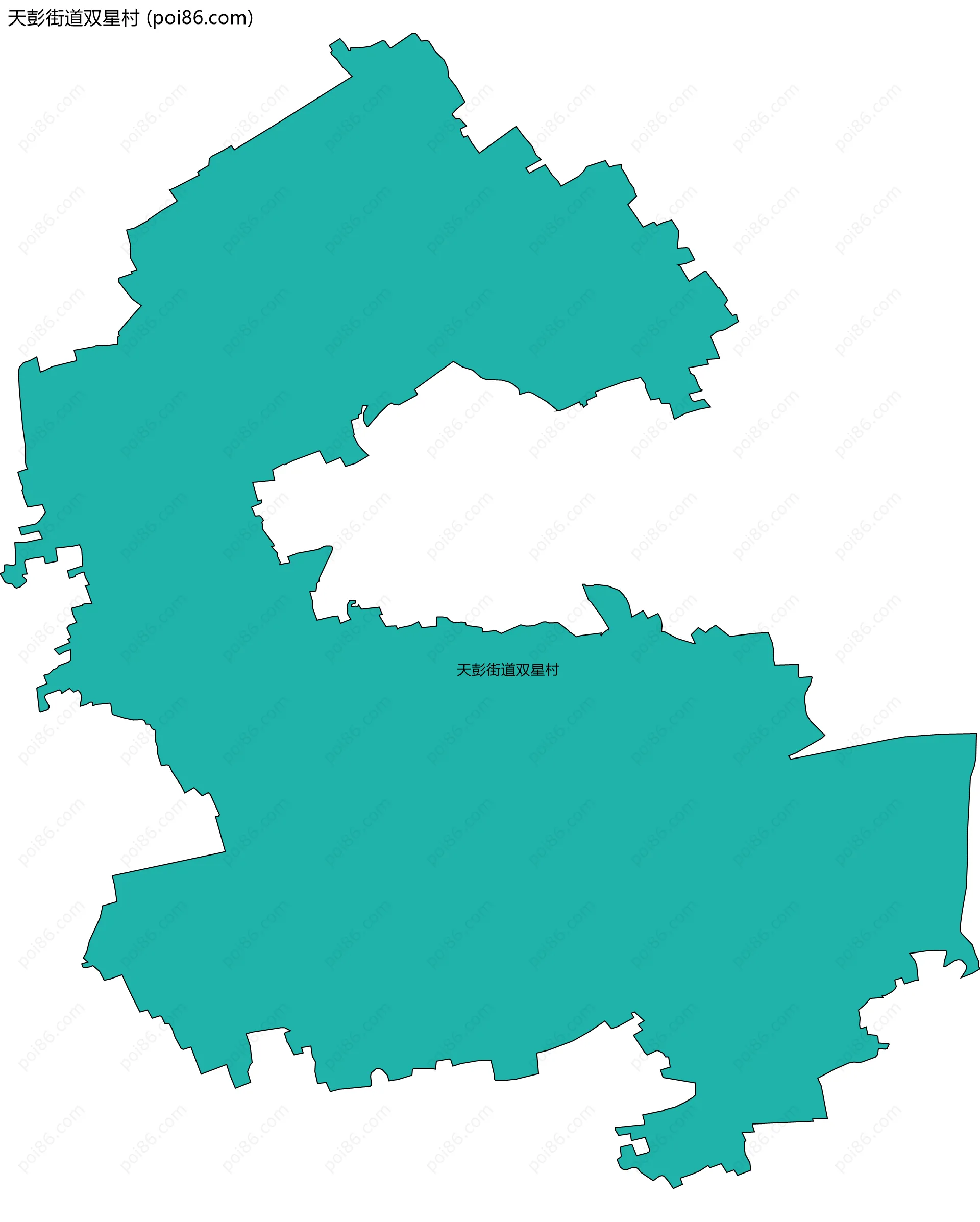 天彭街道双星村边界地图