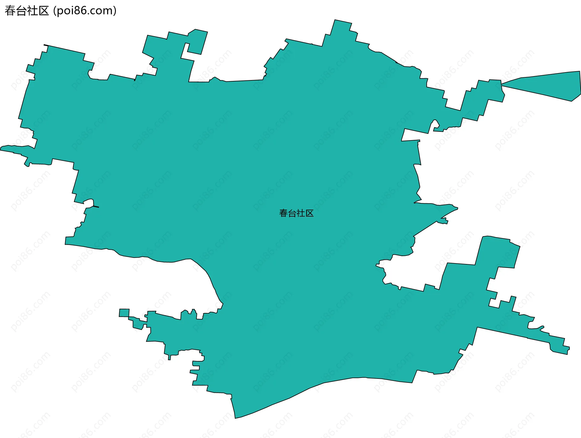 春台社区边界地图