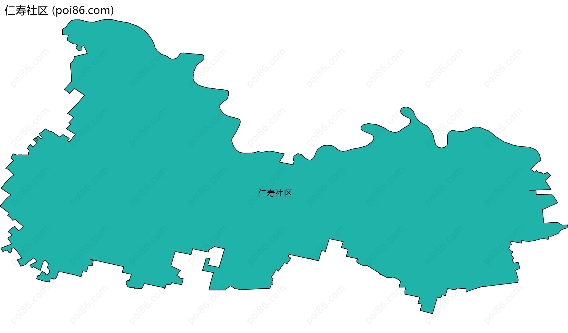 仁寿社区边界地图