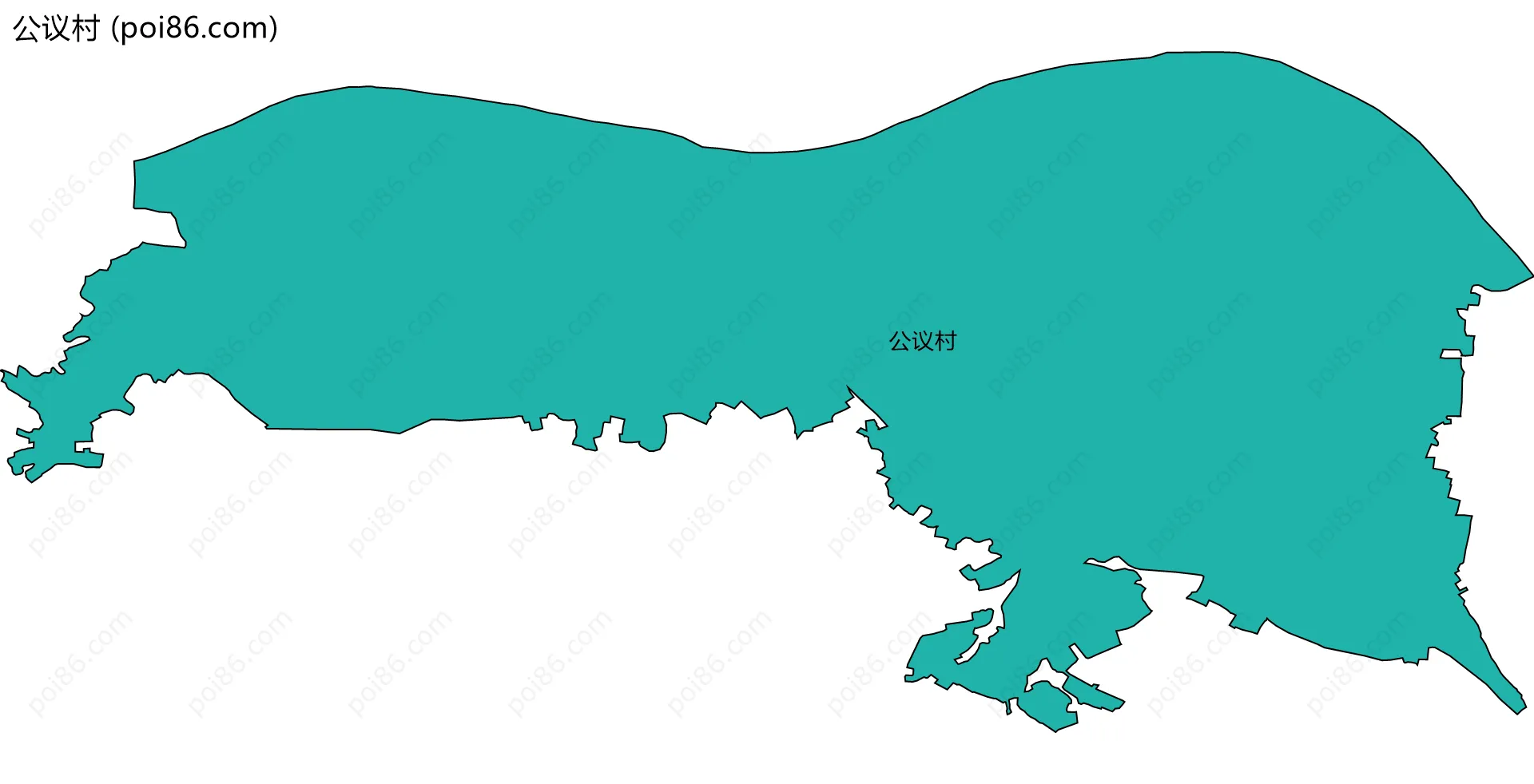 公议村边界地图