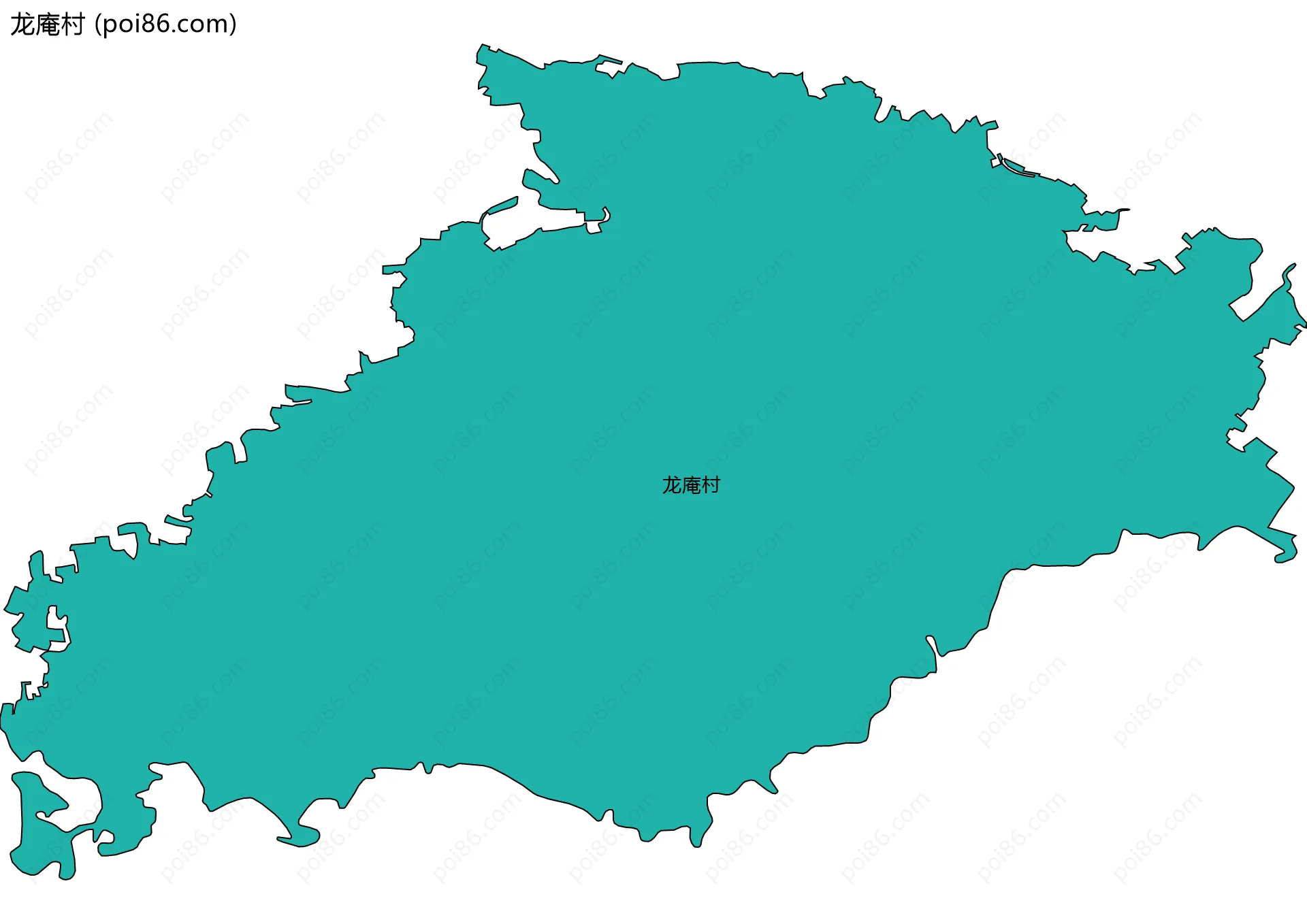 龙庵村边界地图