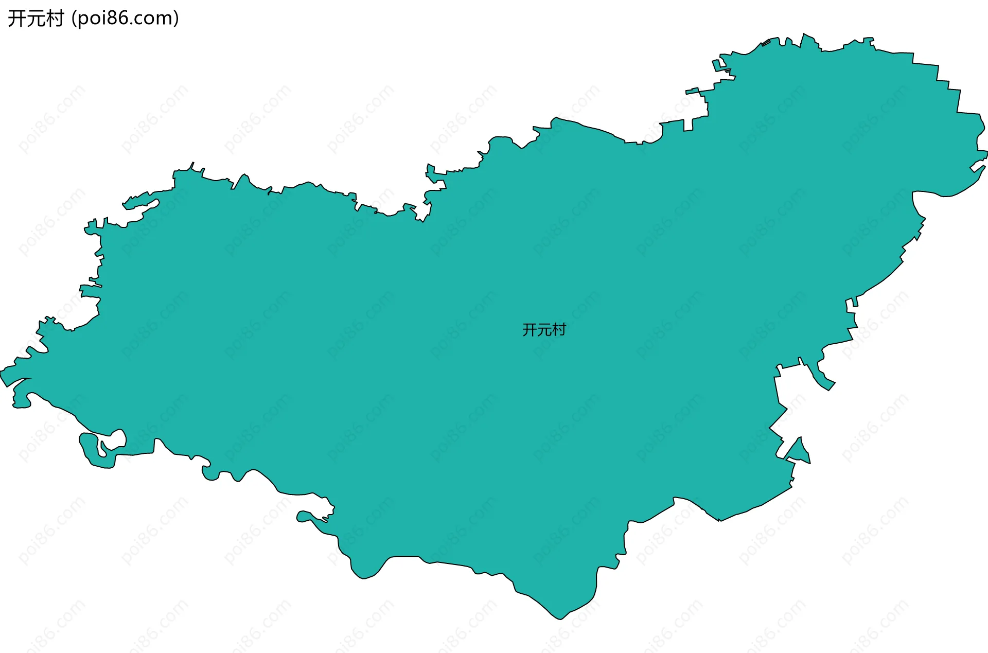 开元村边界地图