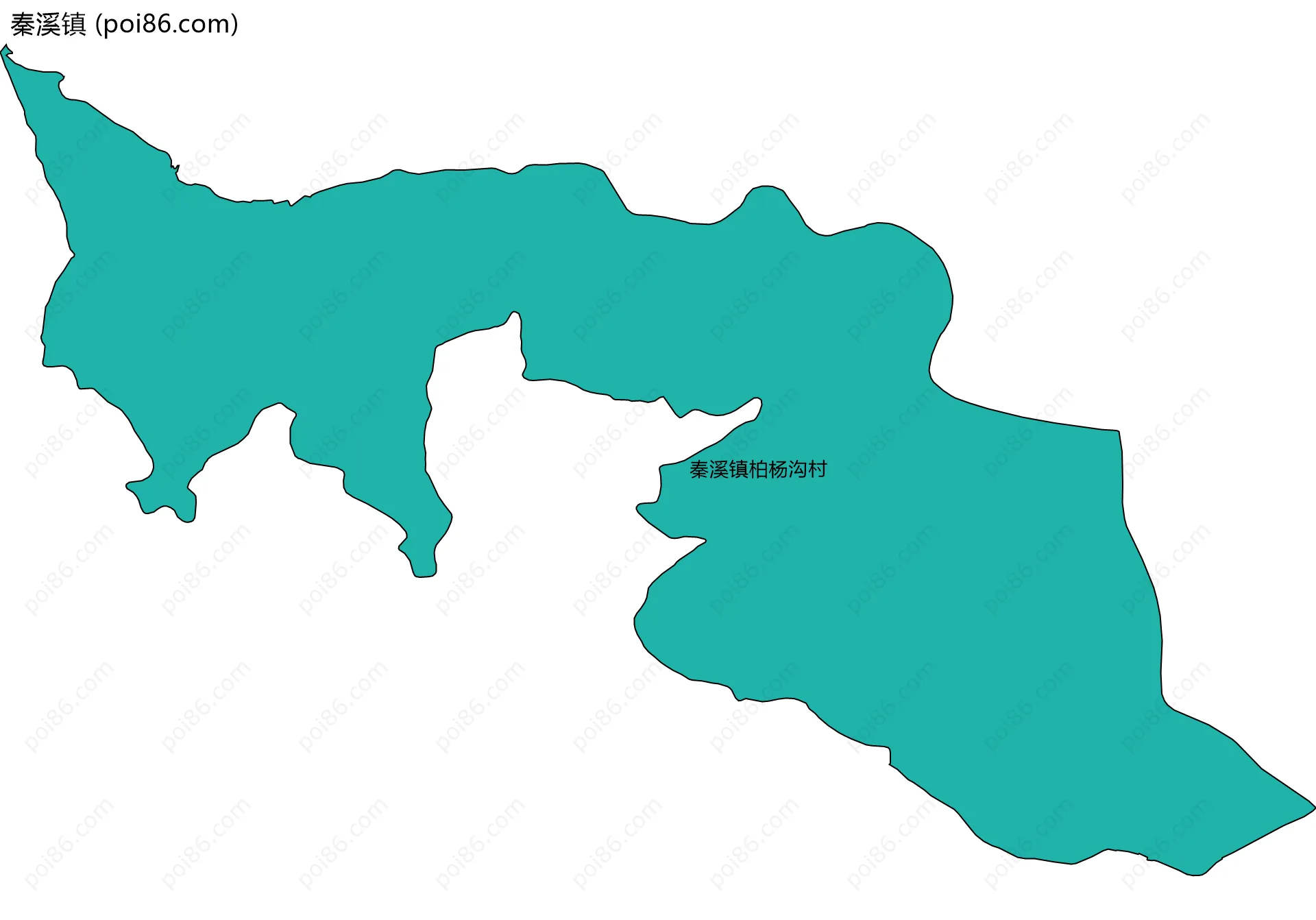 秦溪镇边界地图(五级行政区划)