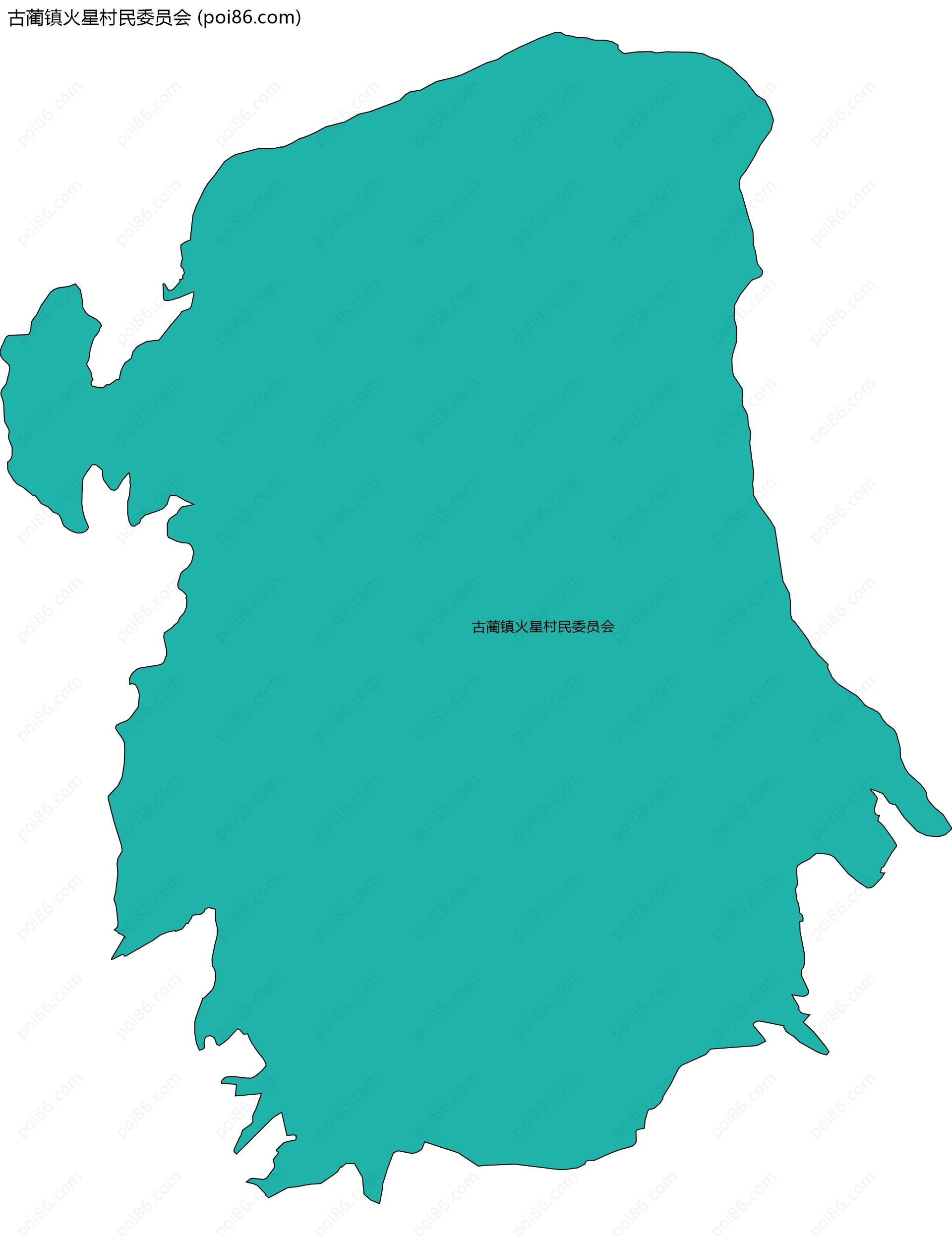 古蔺镇火星村民委员会边界地图