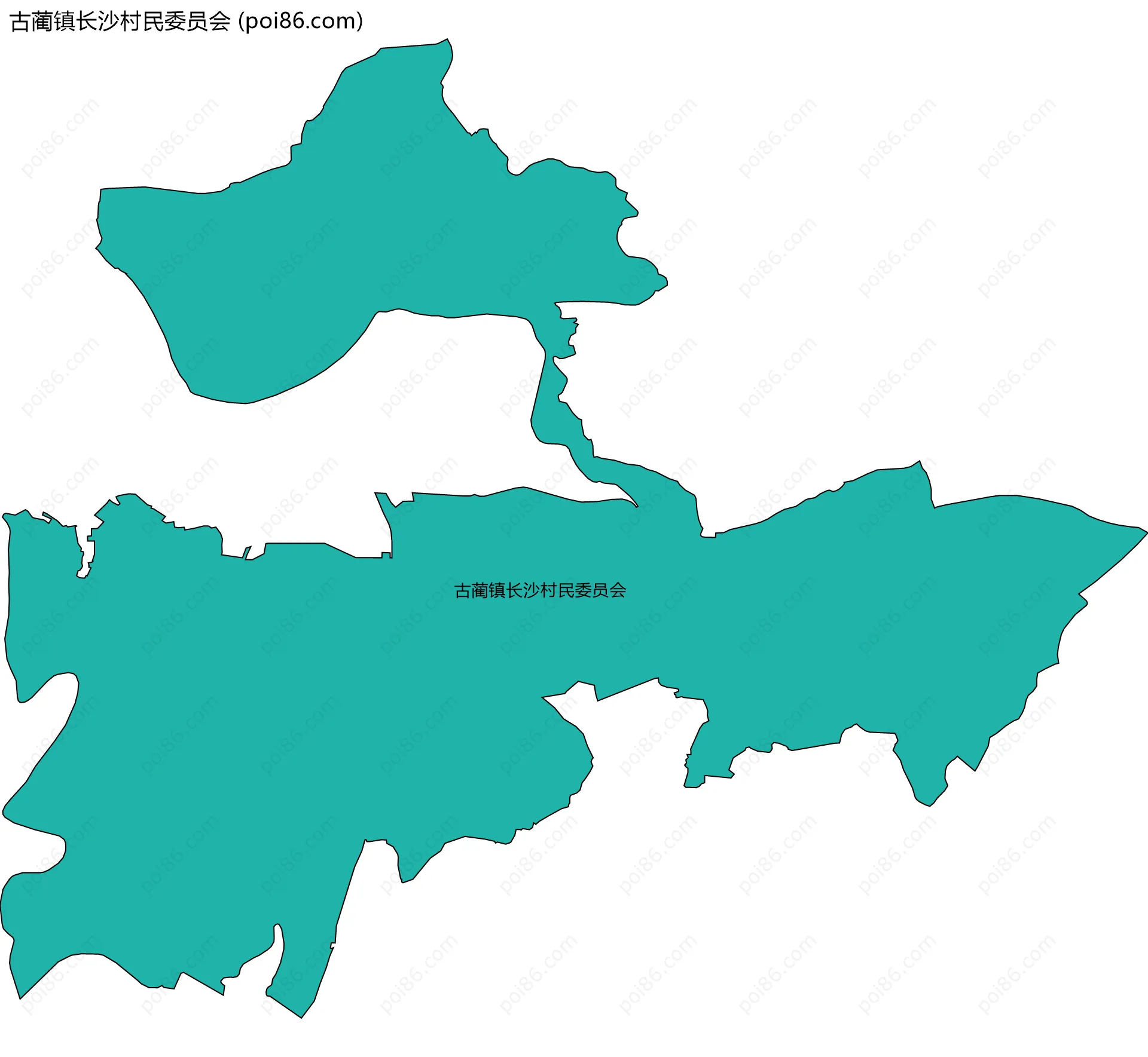 古蔺镇长沙村民委员会边界地图