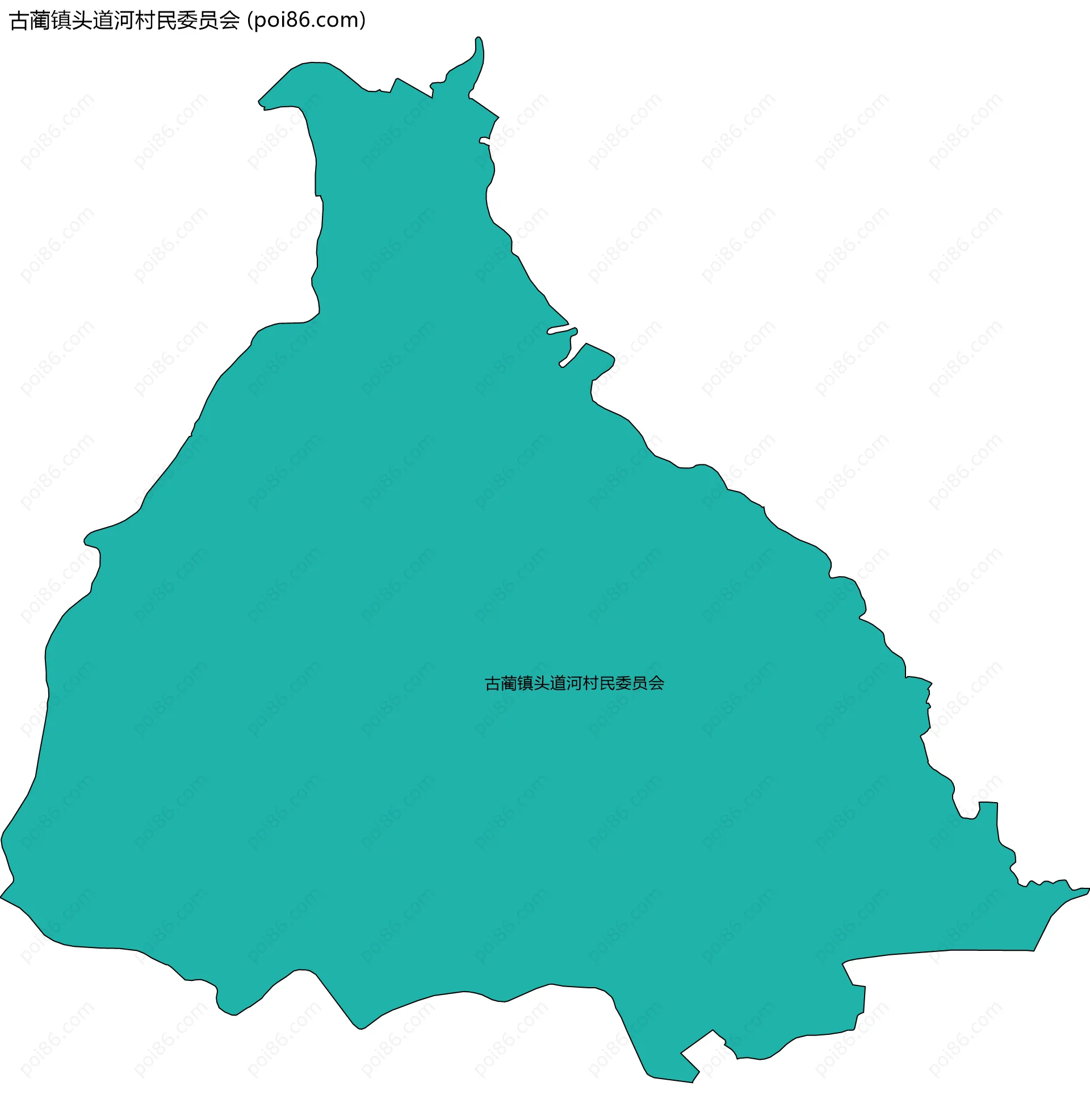 古蔺镇头道河村民委员会边界地图