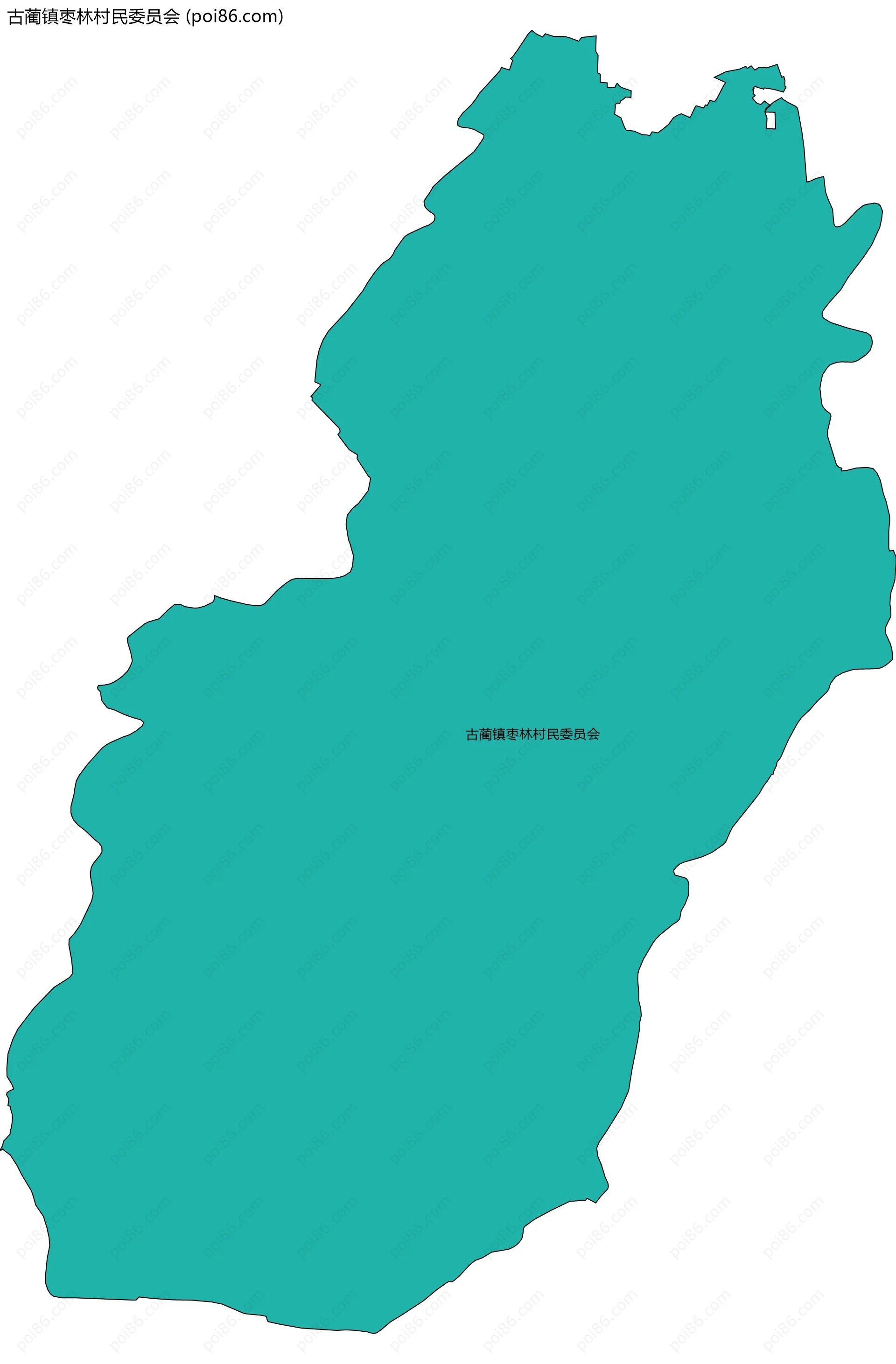 古蔺镇枣林村民委员会边界地图