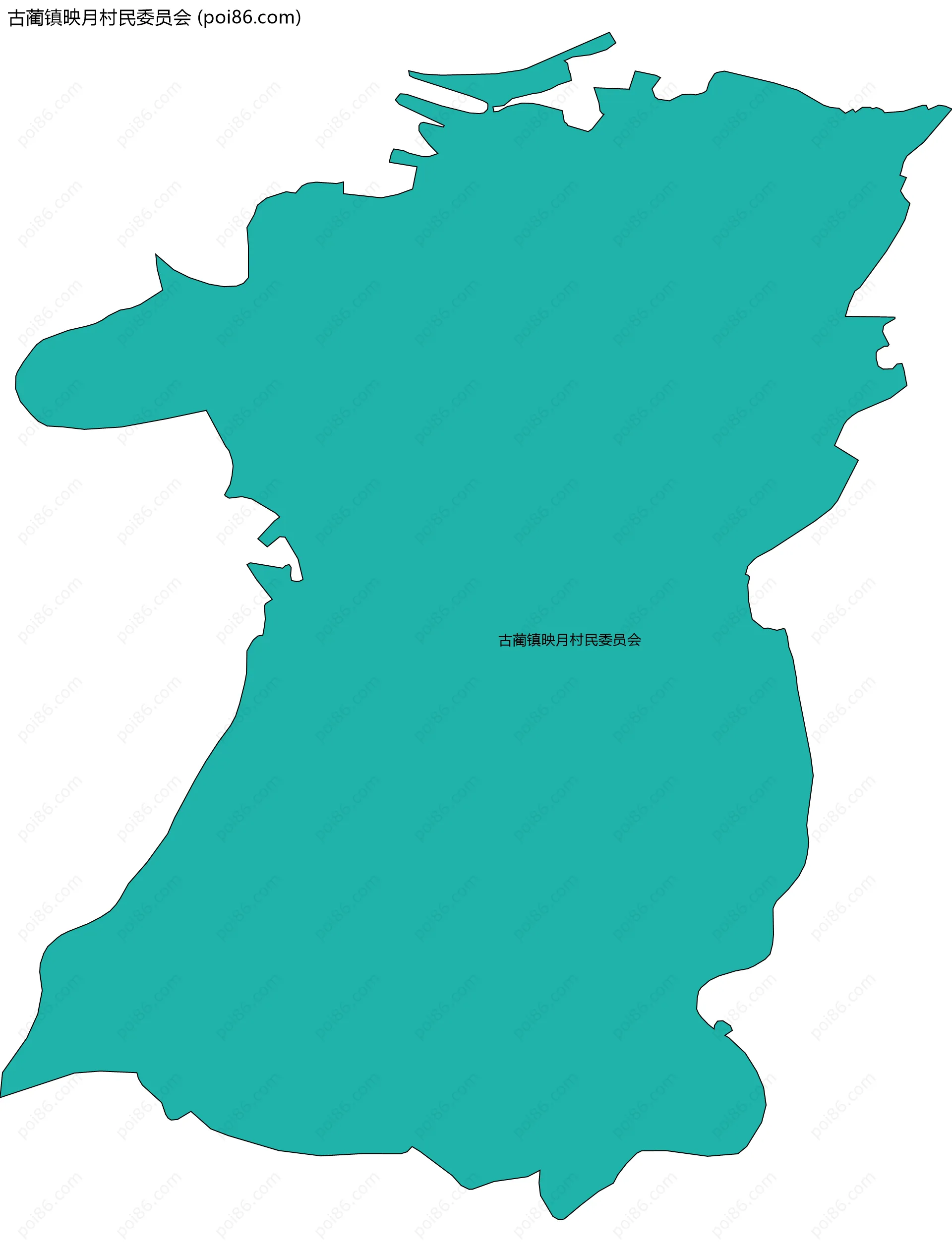 古蔺镇映月村民委员会边界地图