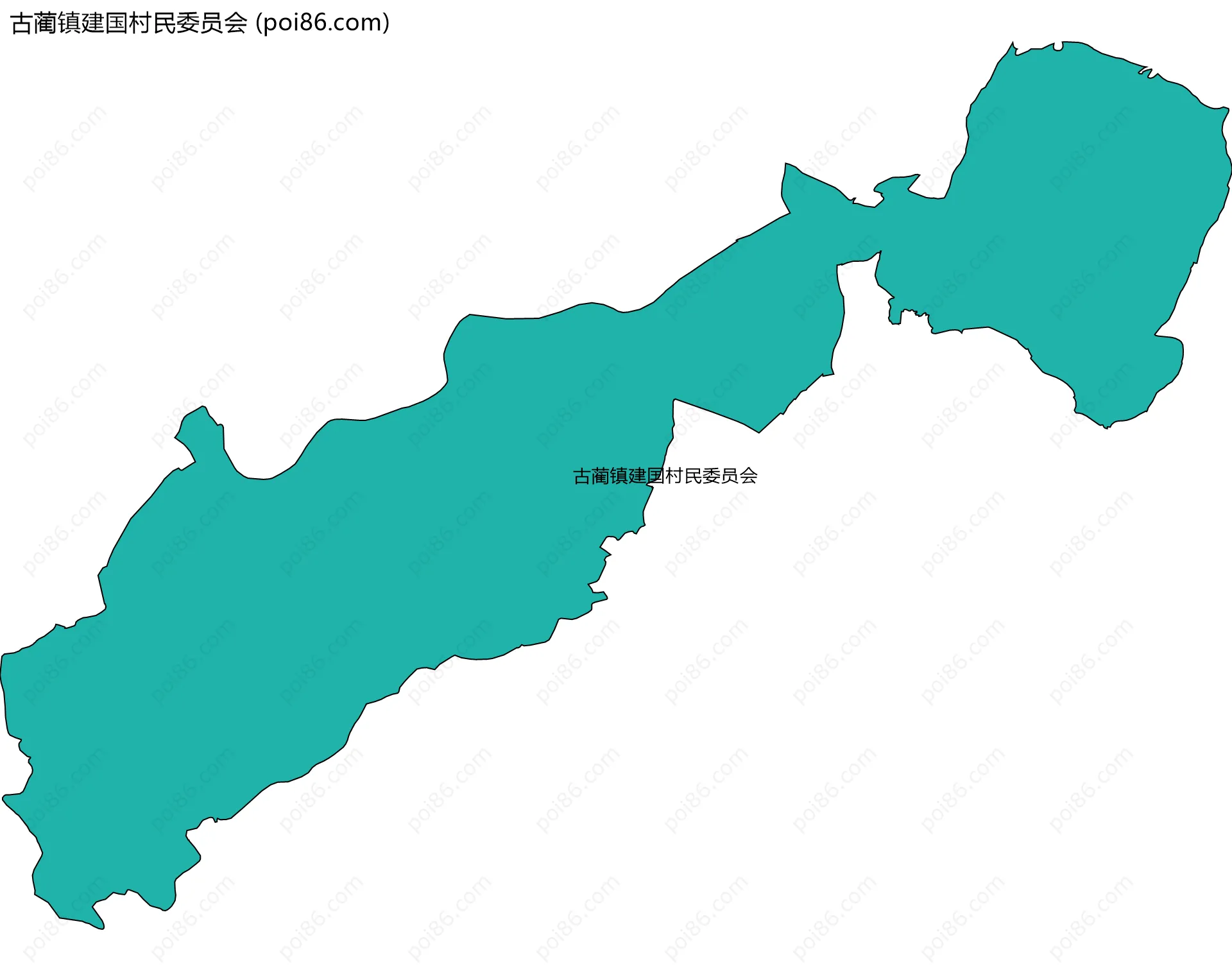 古蔺镇建国村民委员会边界地图