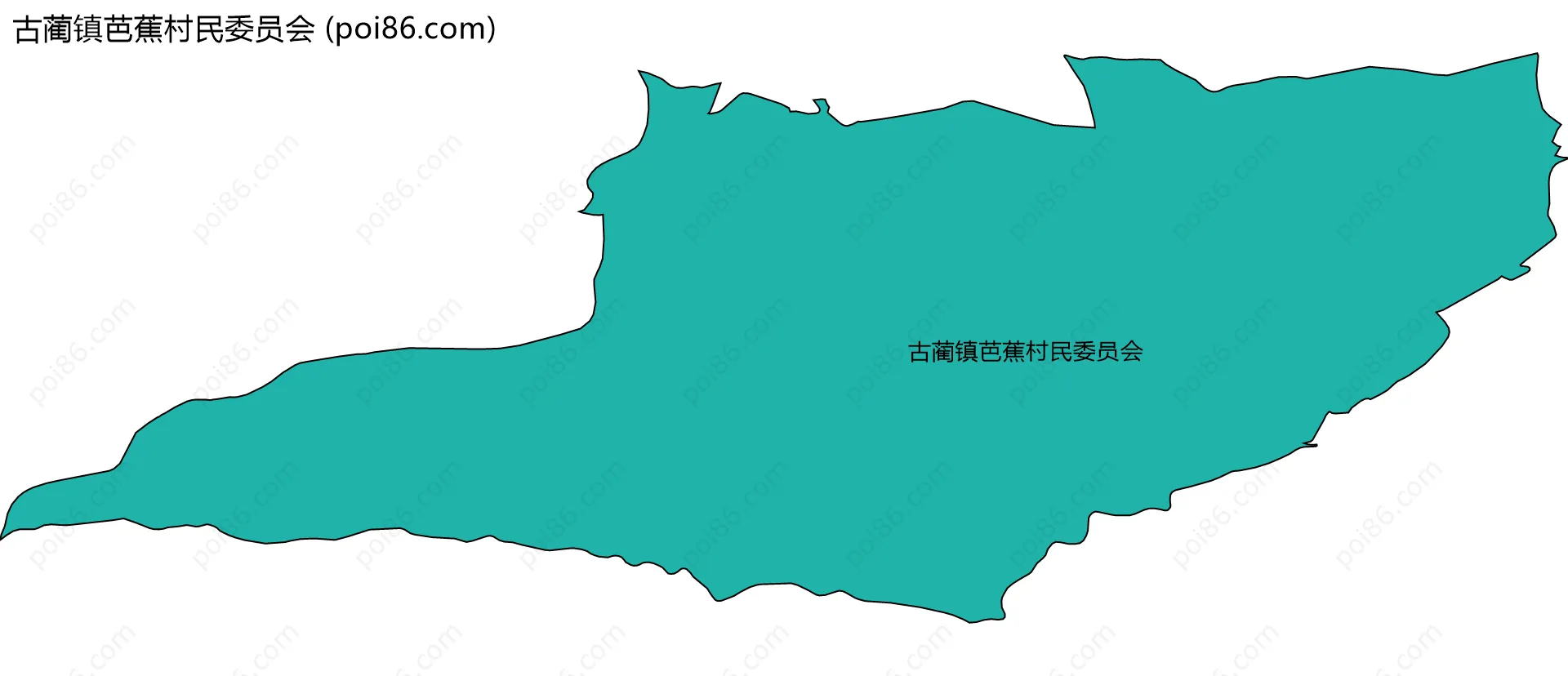 古蔺镇芭蕉村民委员会边界地图