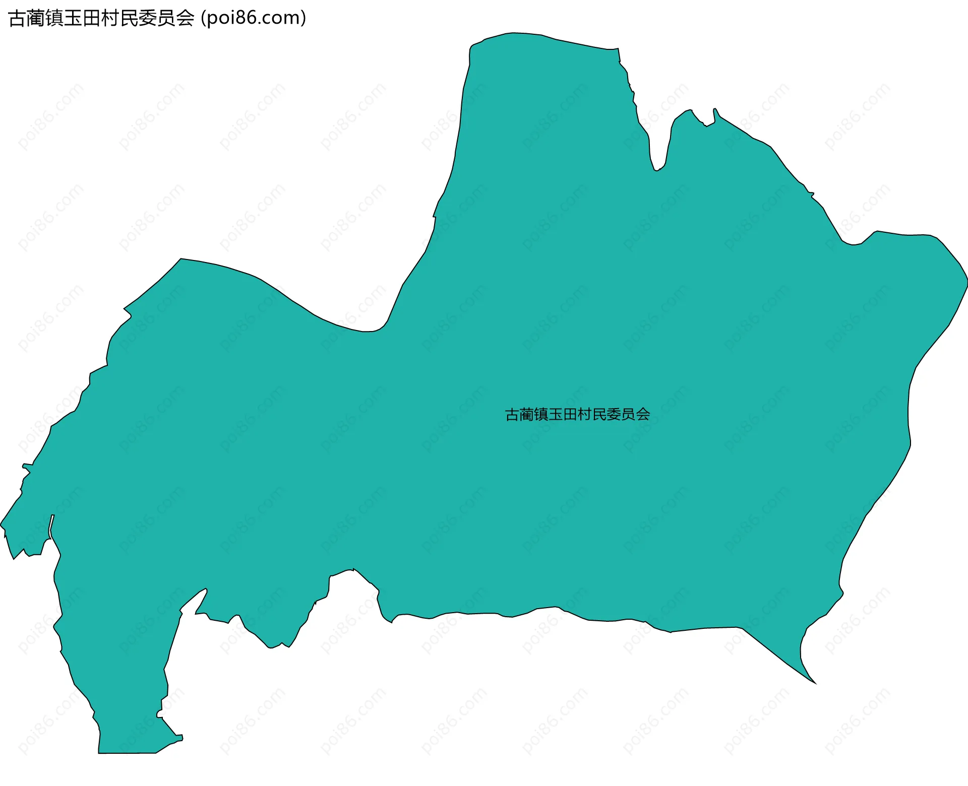 古蔺镇玉田村民委员会边界地图