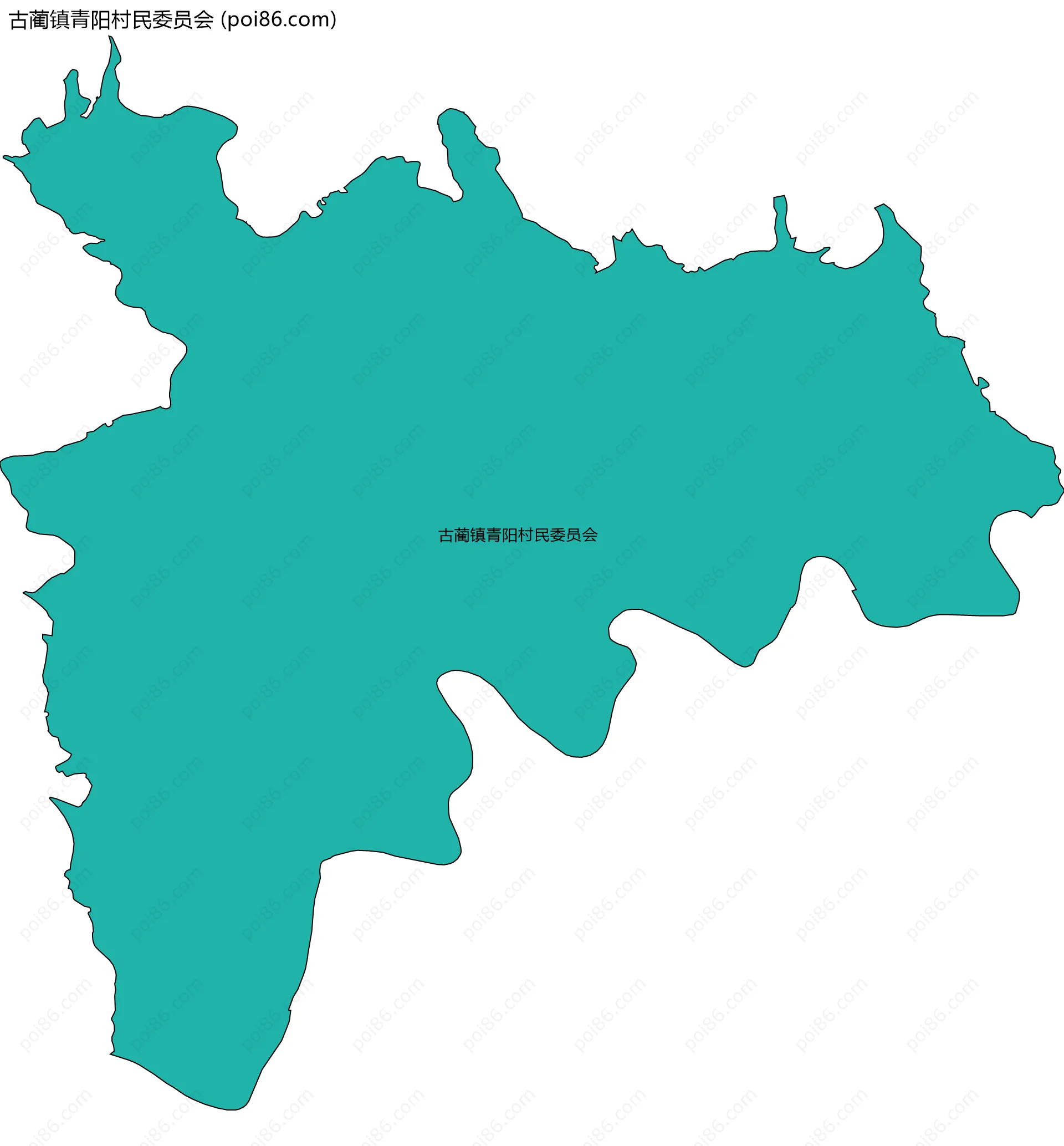 古蔺镇青阳村民委员会边界地图