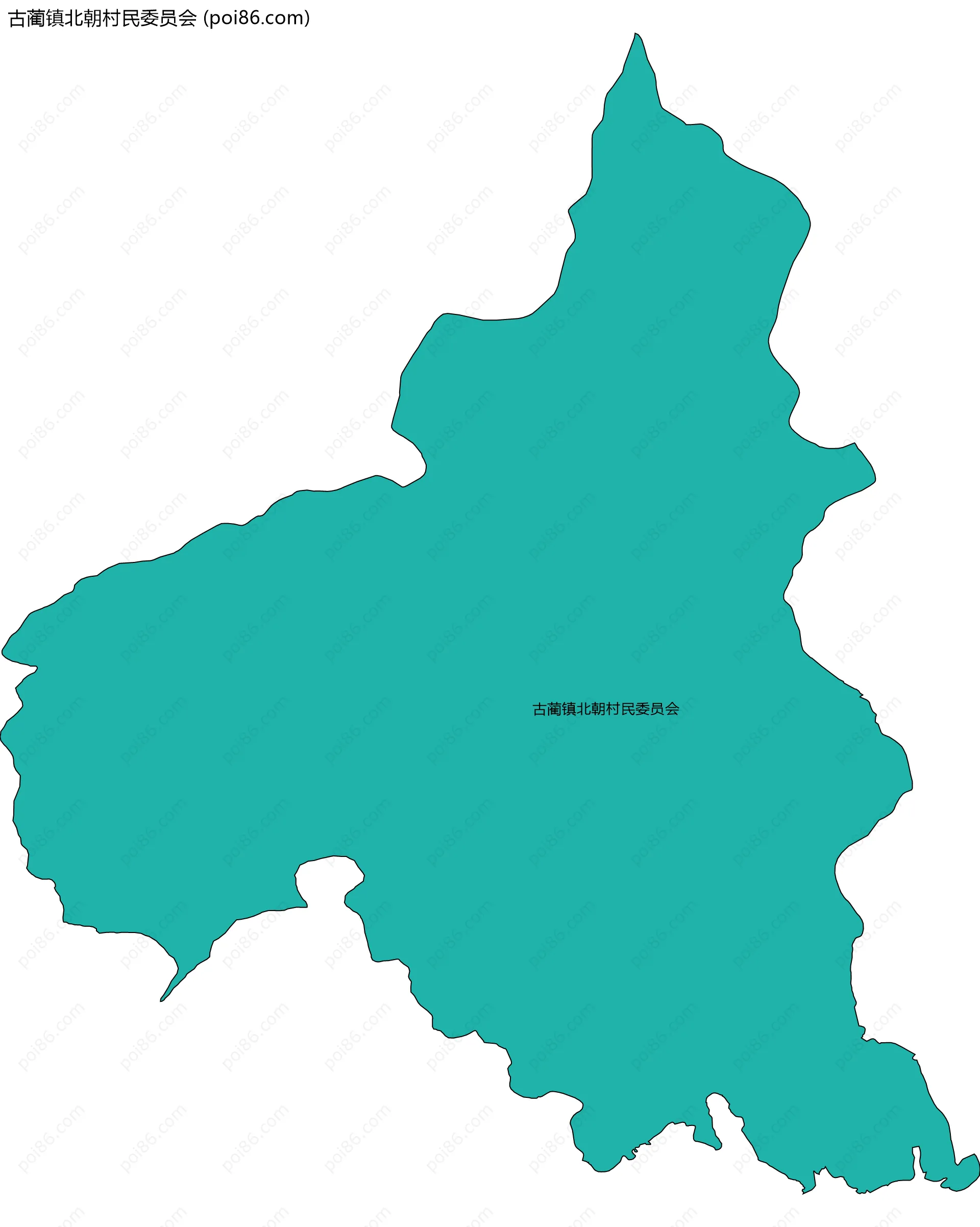 古蔺镇北朝村民委员会边界地图