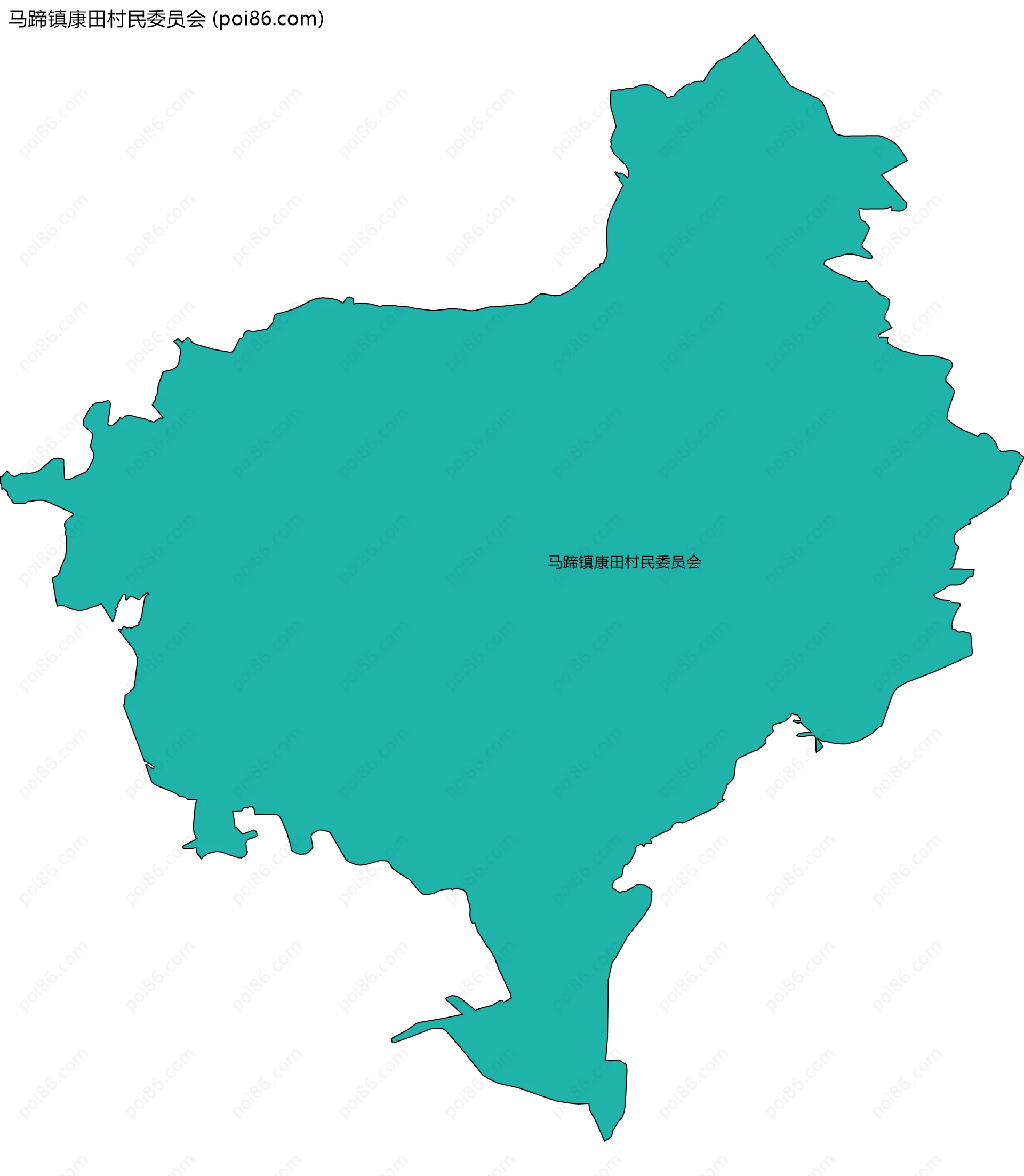 马蹄镇康田村民委员会边界地图