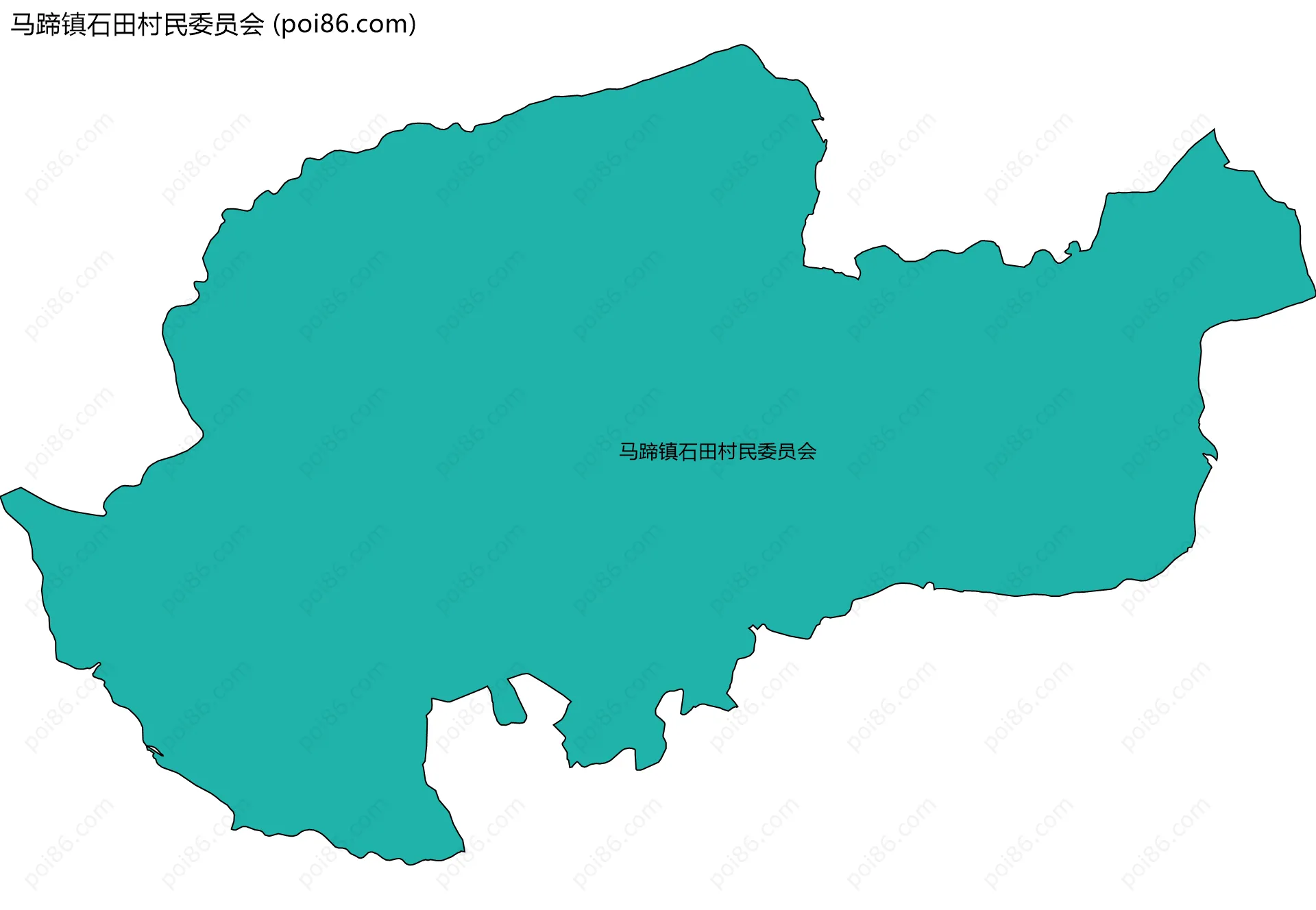 马蹄镇石田村民委员会边界地图