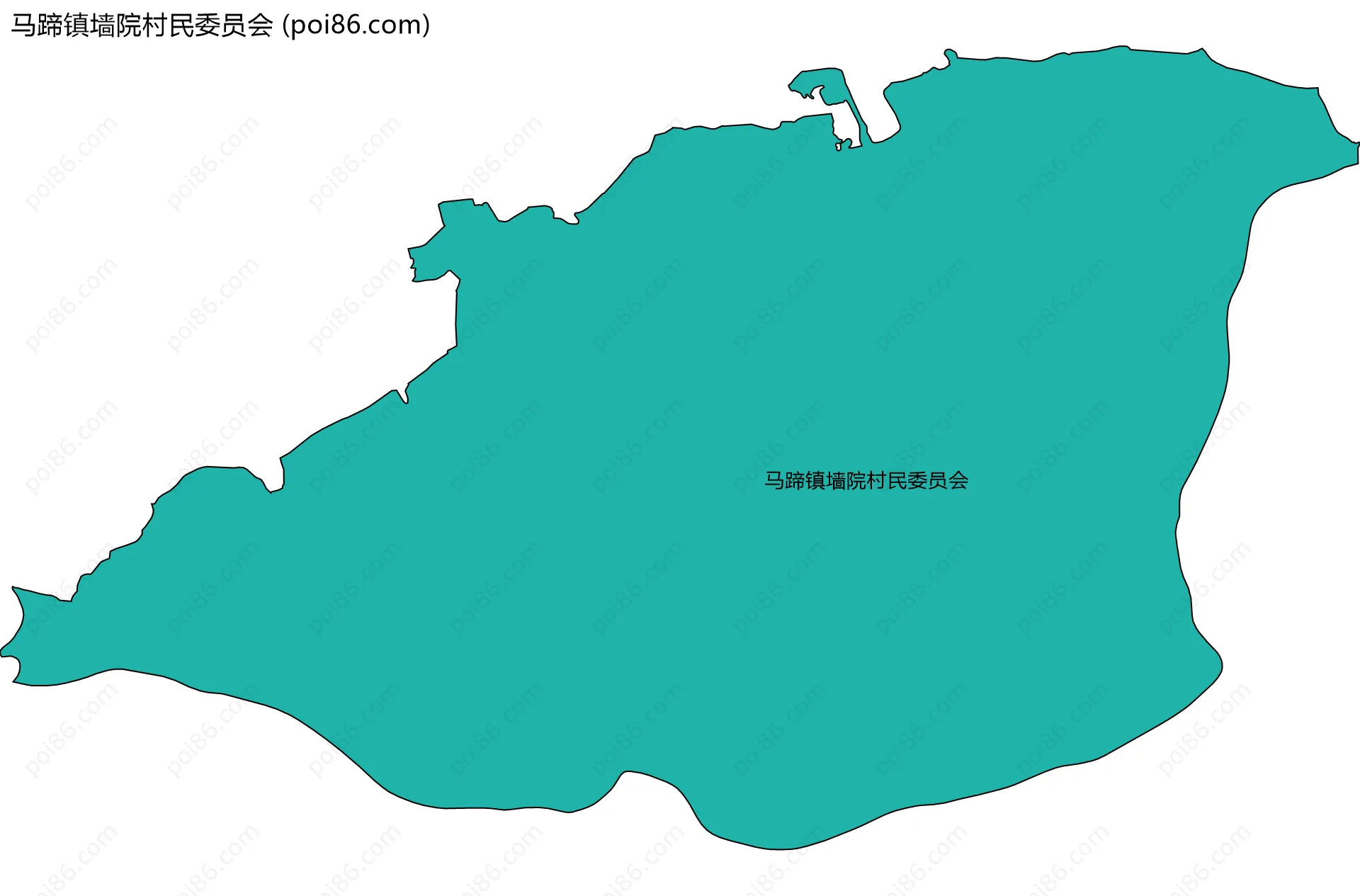 马蹄镇墙院村民委员会边界地图