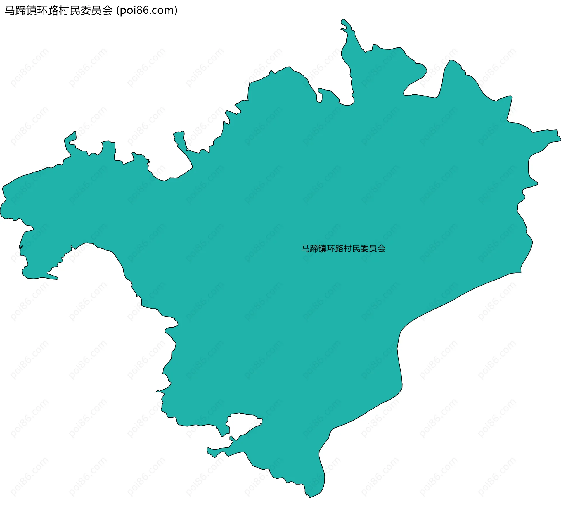 马蹄镇环路村民委员会边界地图