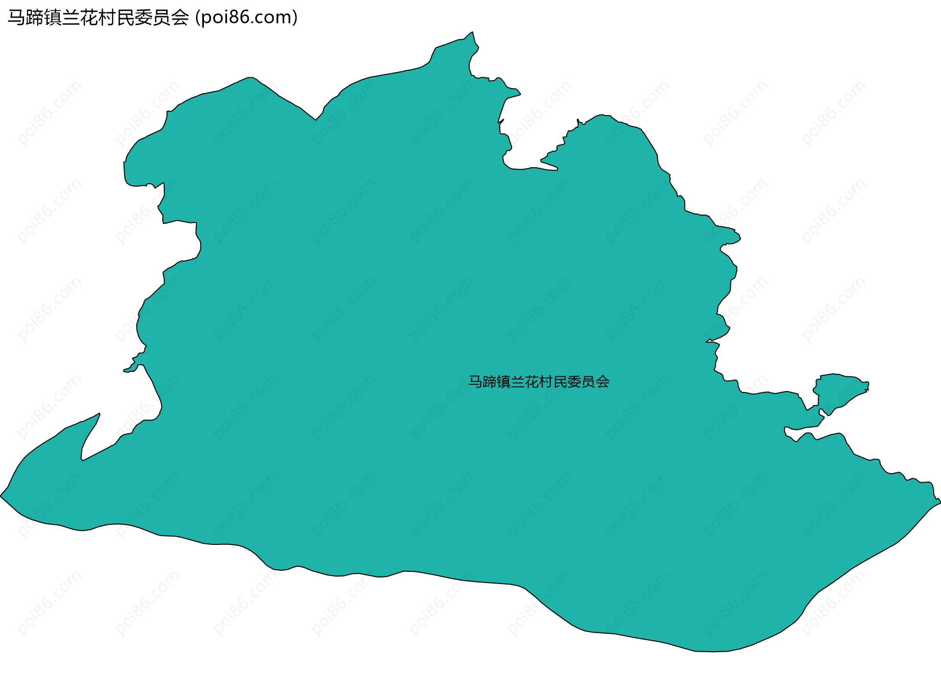 马蹄镇兰花村民委员会边界地图