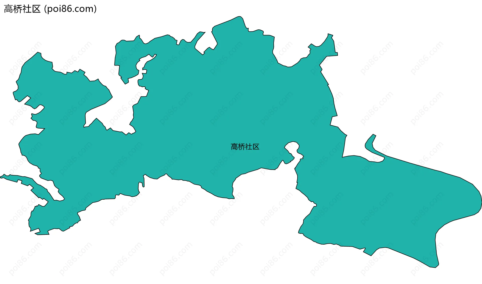 高桥社区边界地图