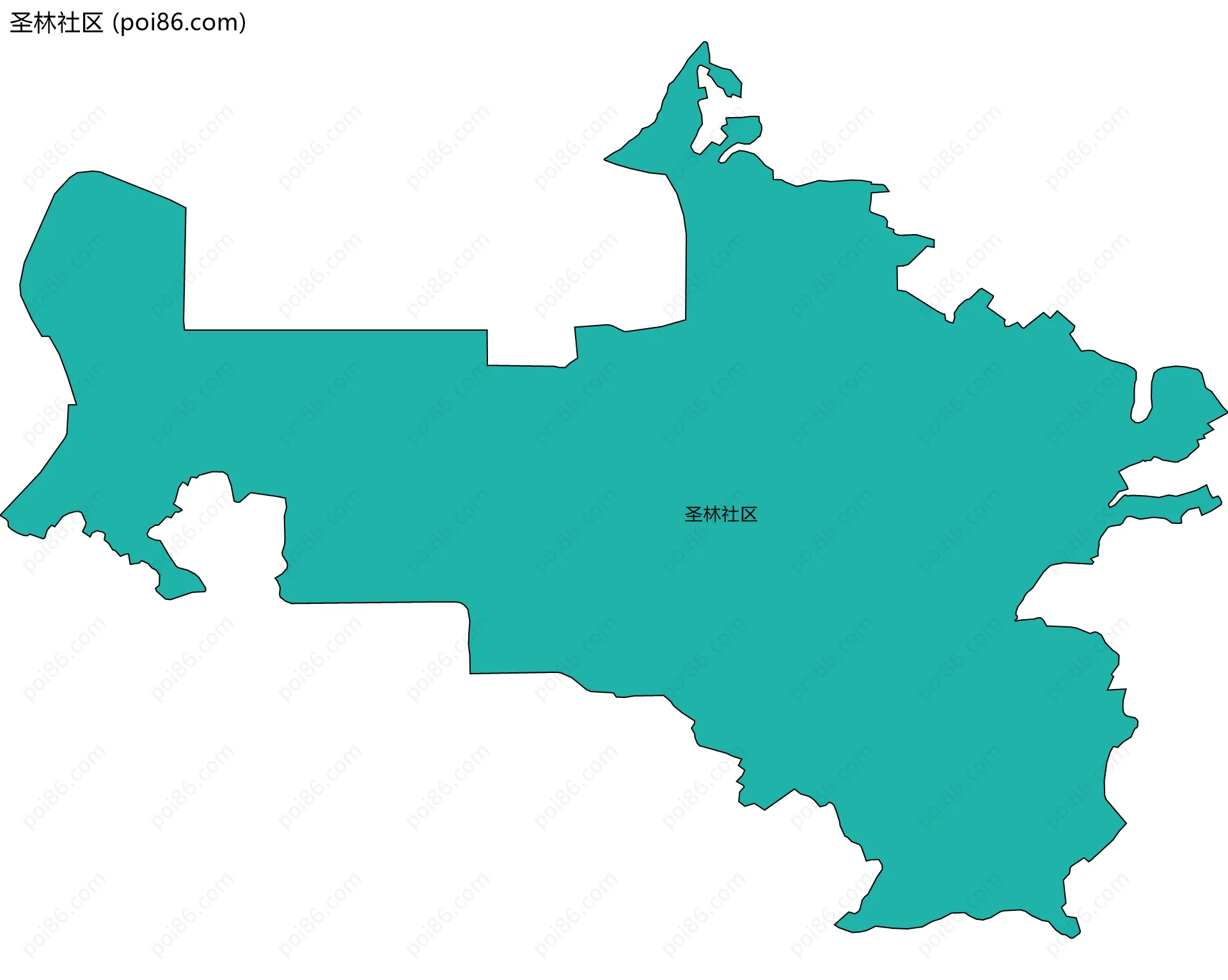 圣林社区边界地图