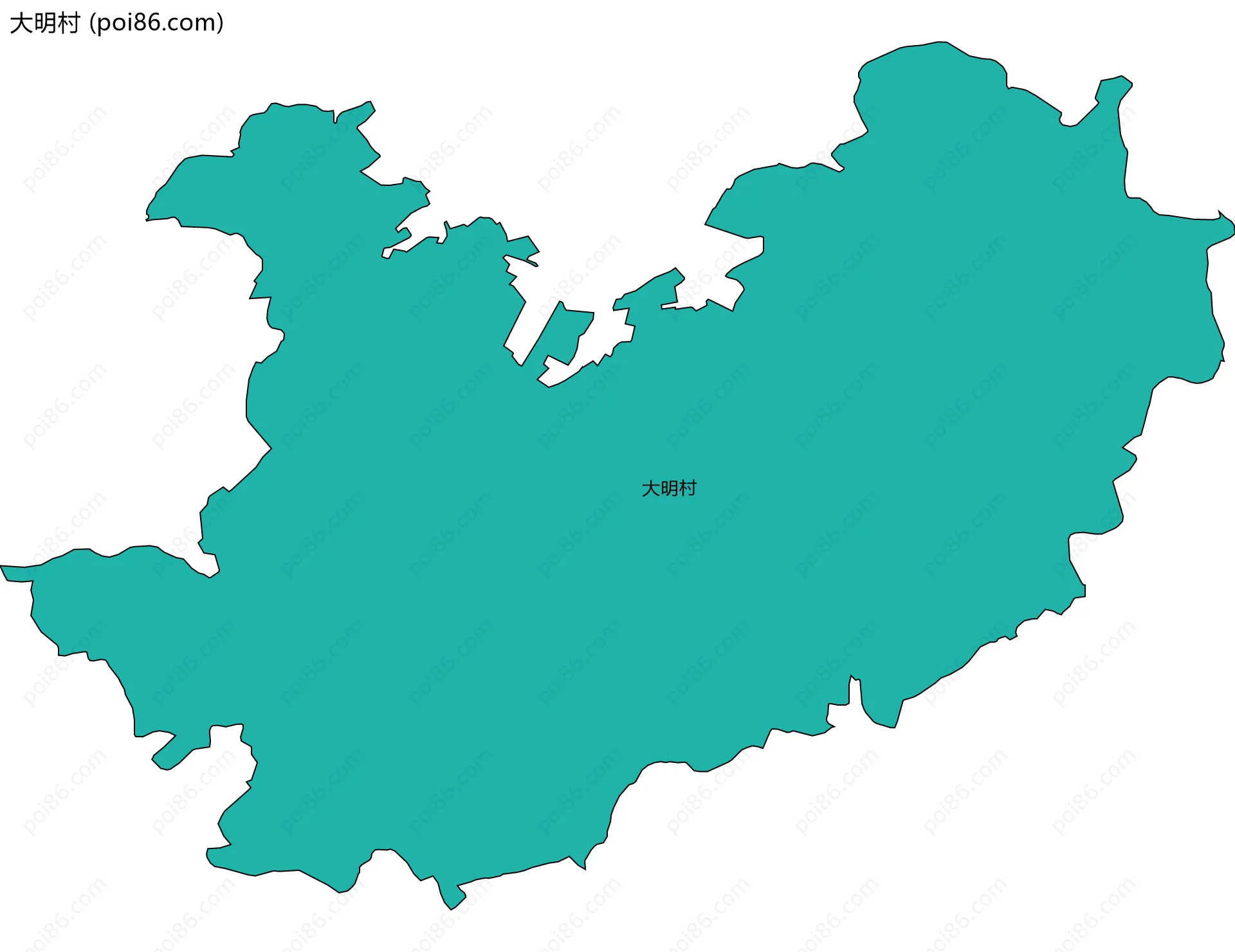 大明村边界地图