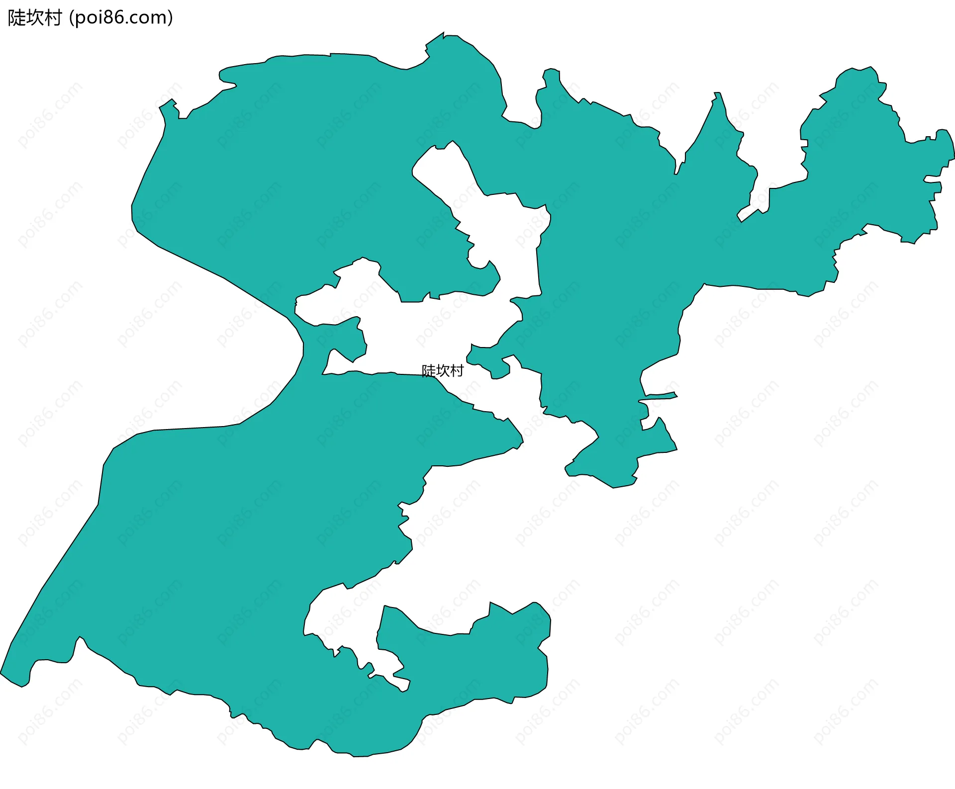 陡坎村边界地图