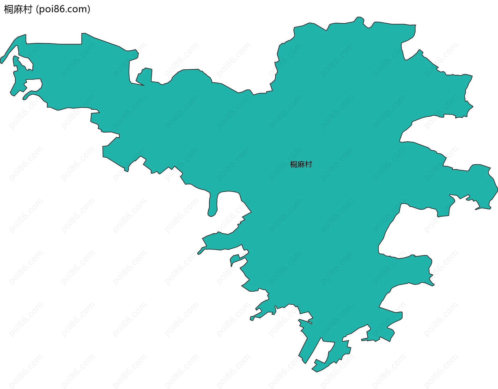 桐麻村边界地图