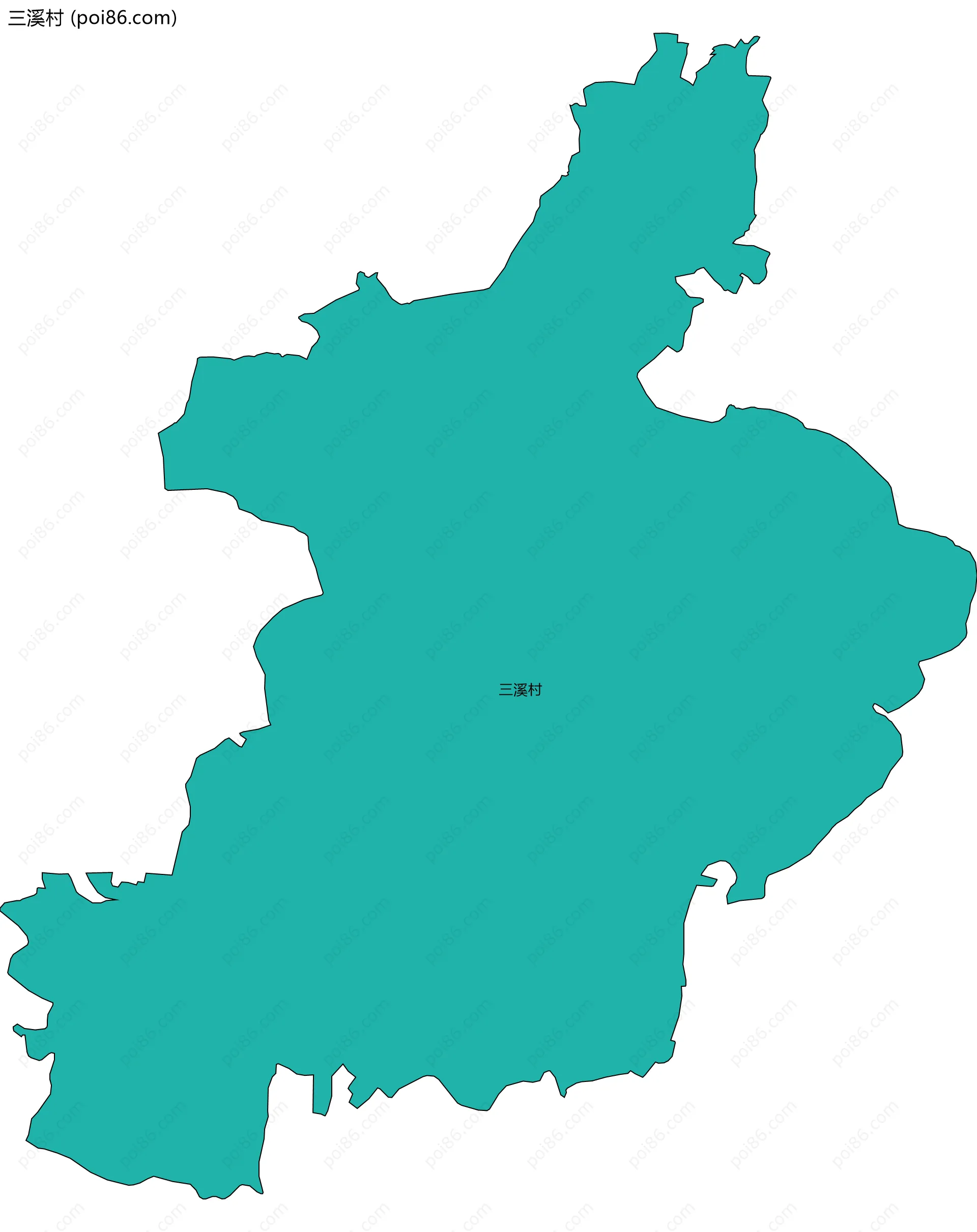 三溪村边界地图