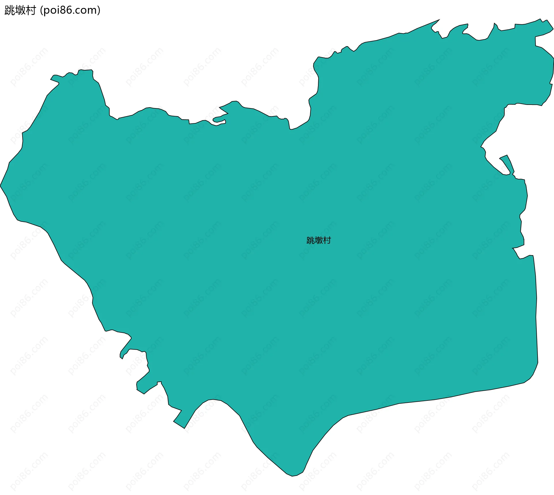 跳墩村边界地图