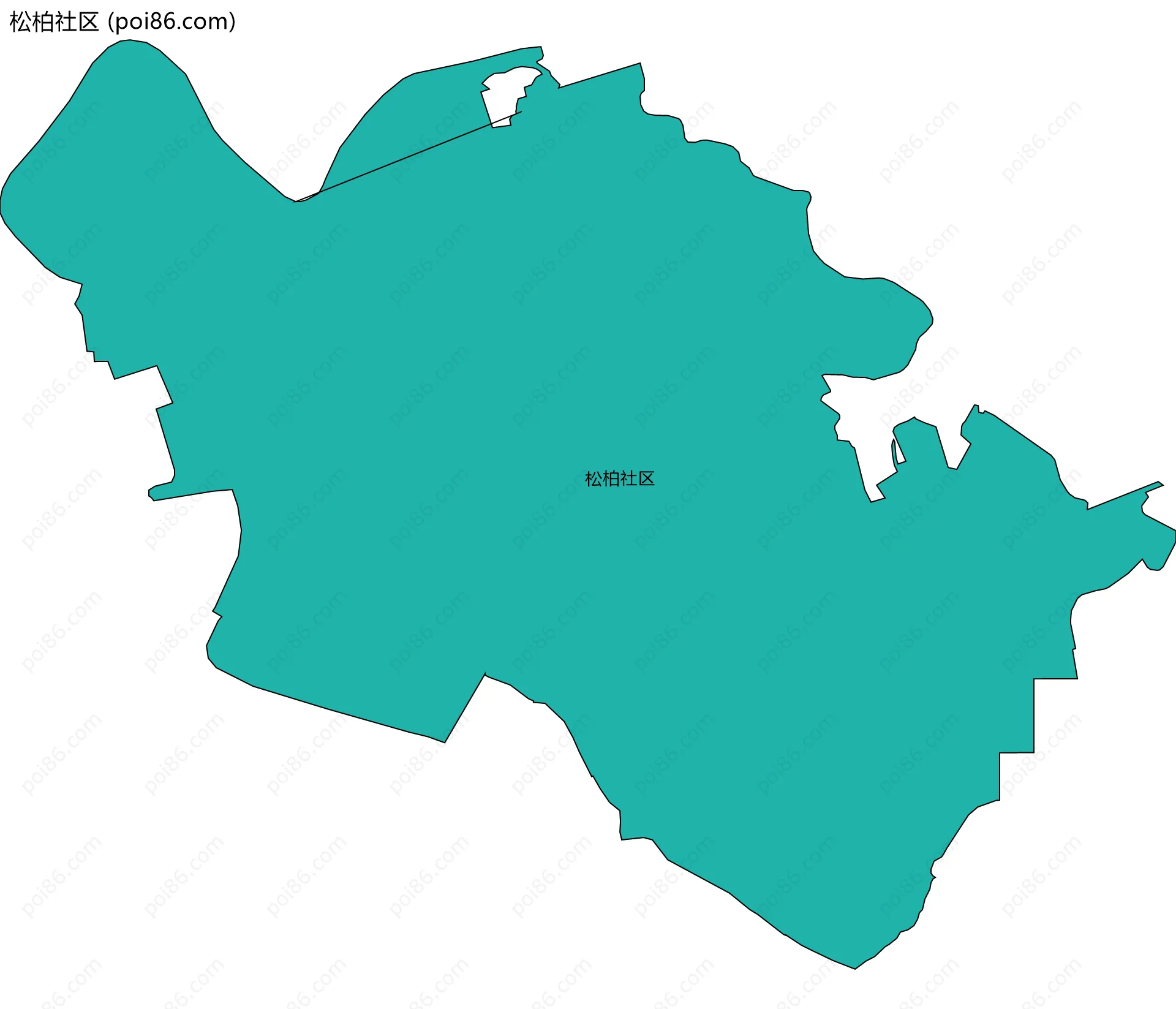 松柏社区边界地图