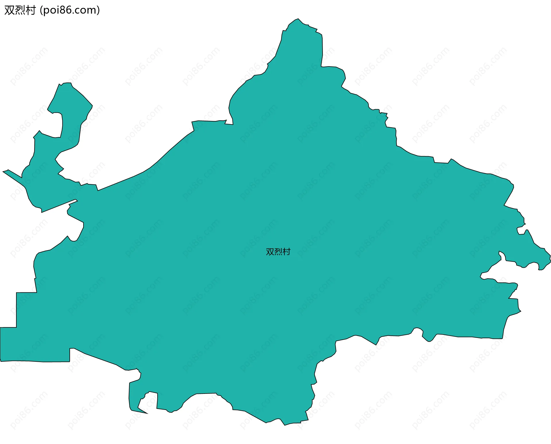 双烈村边界地图
