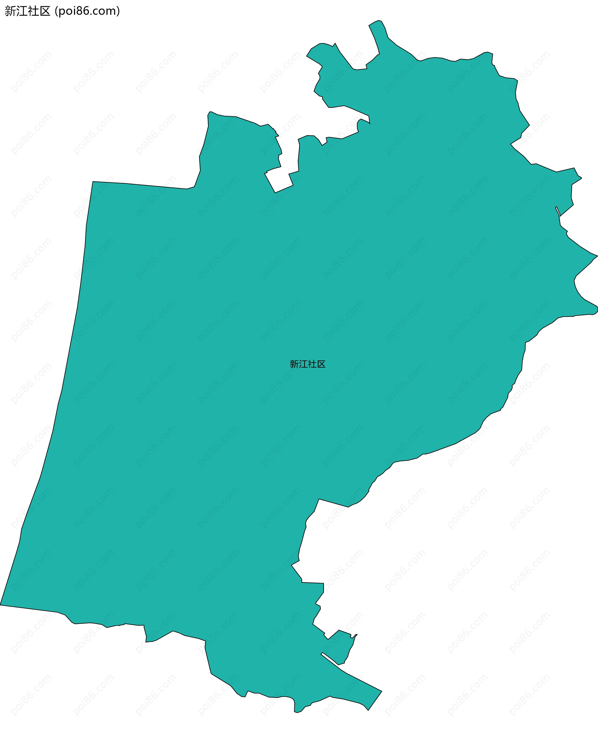 新江社区边界地图