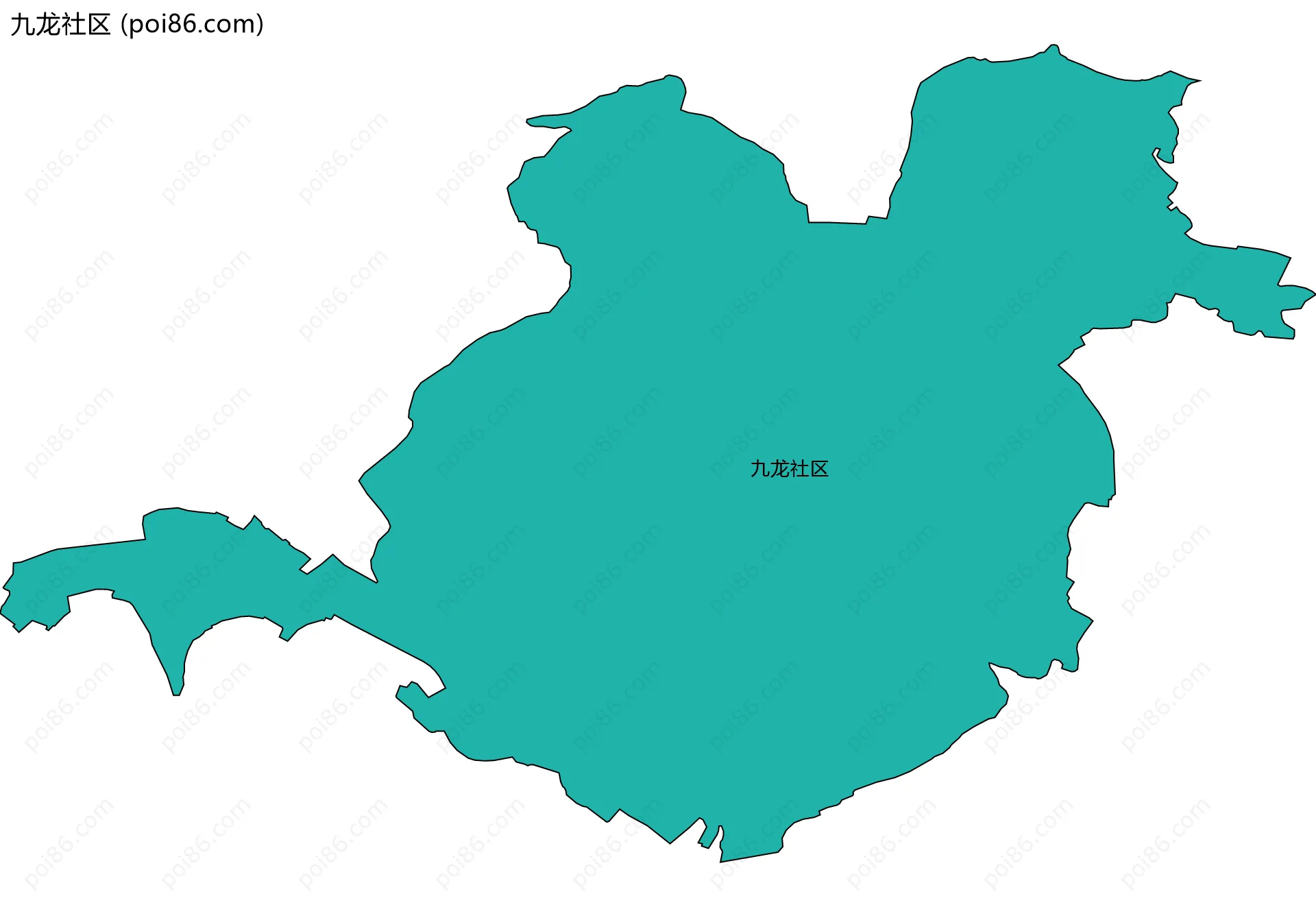 九龙社区边界地图