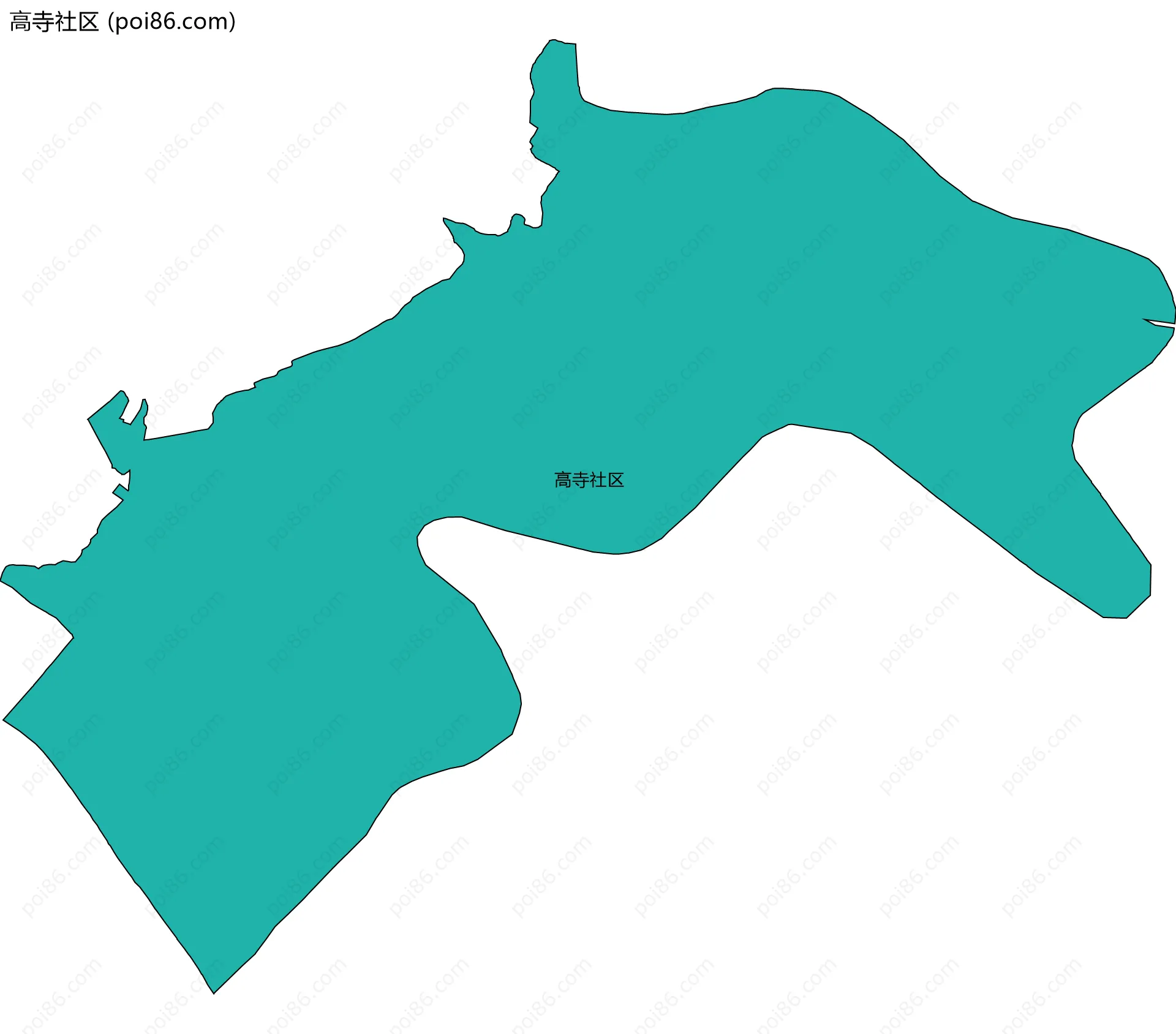 高寺社区边界地图