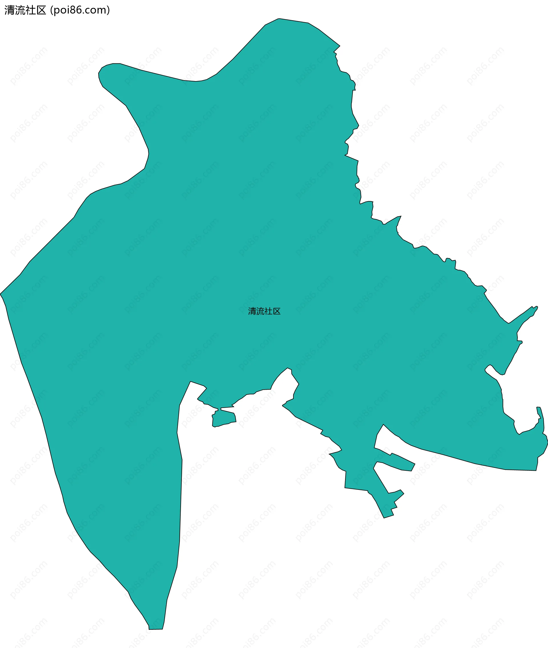 清流社区边界地图
