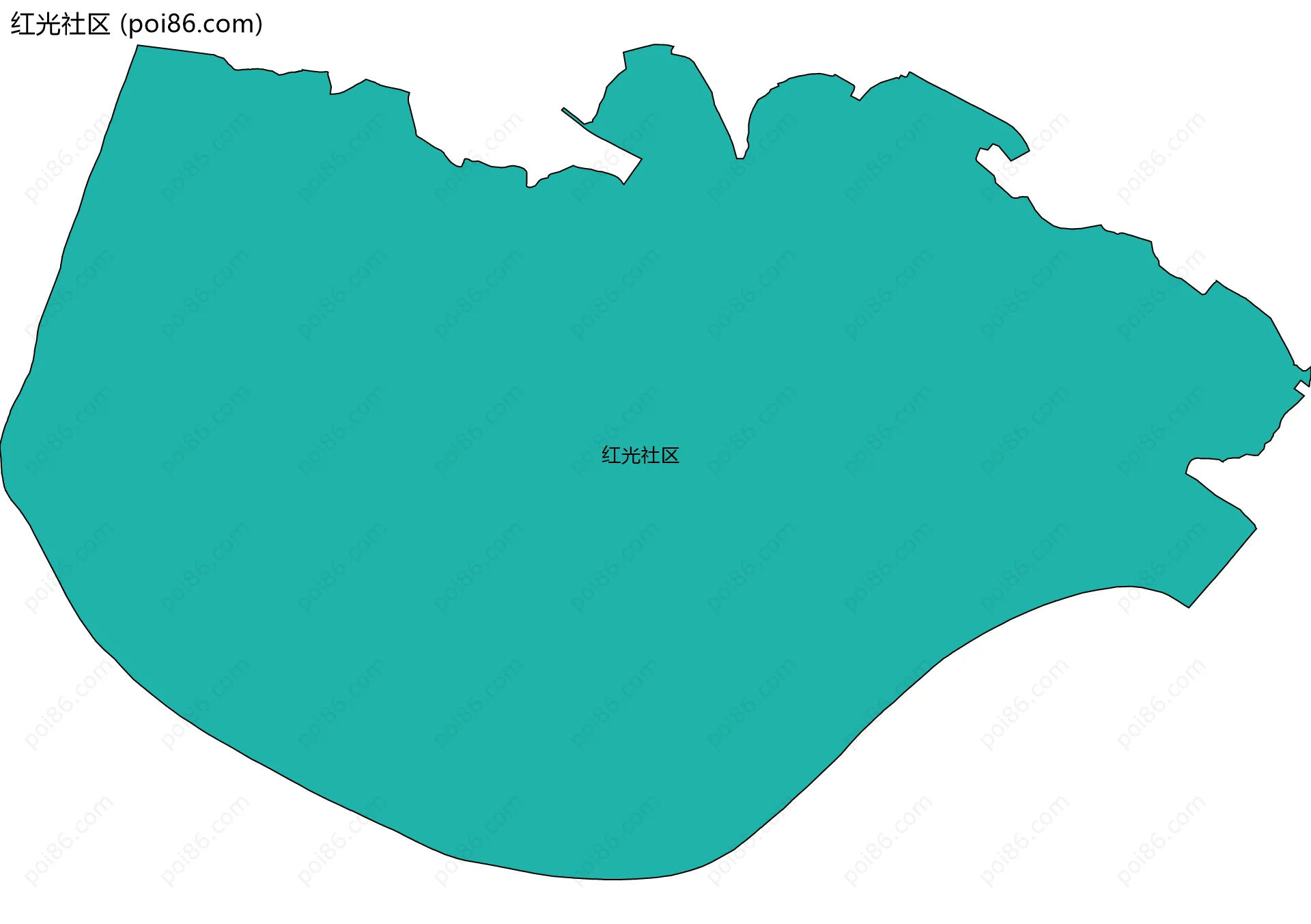 红光社区边界地图