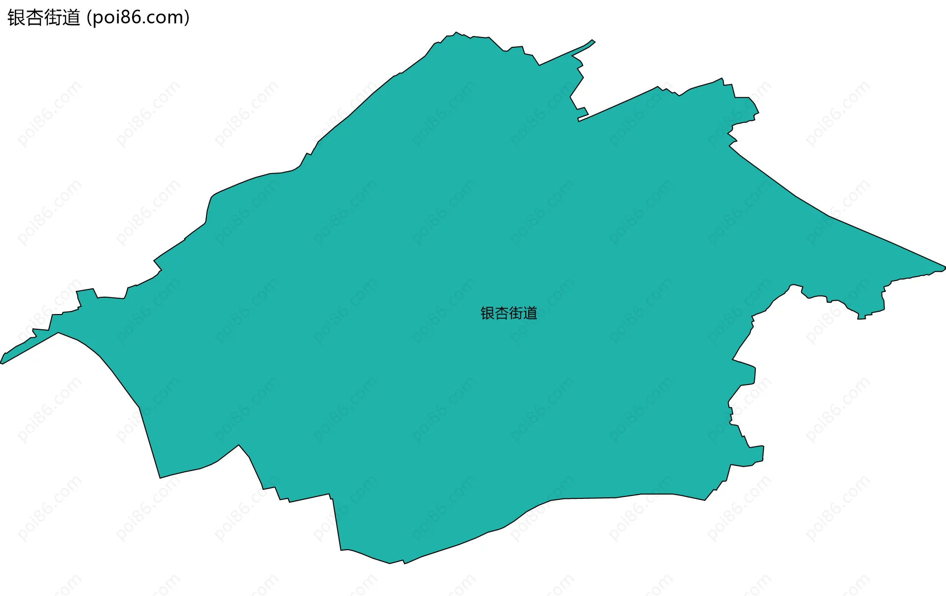 银杏街道边界地图