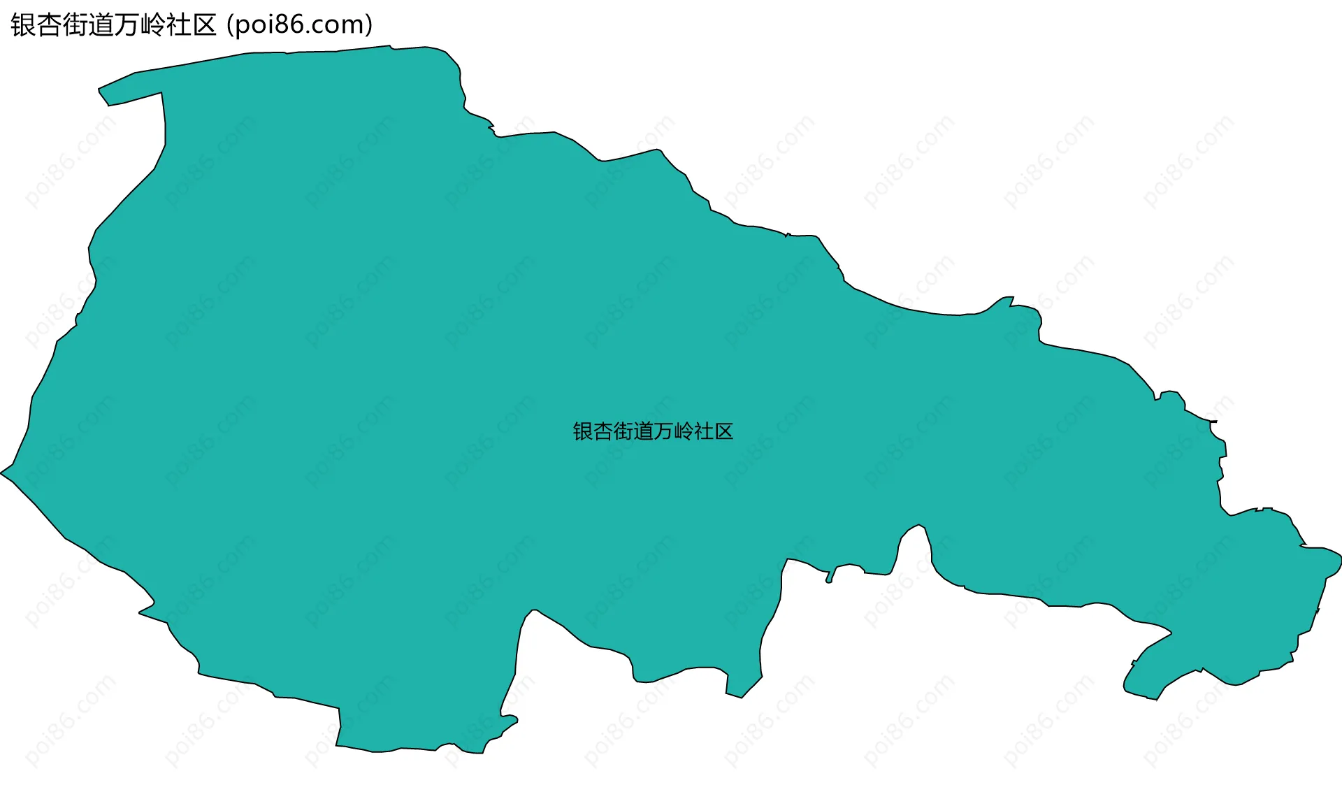 银杏街道万岭社区边界地图