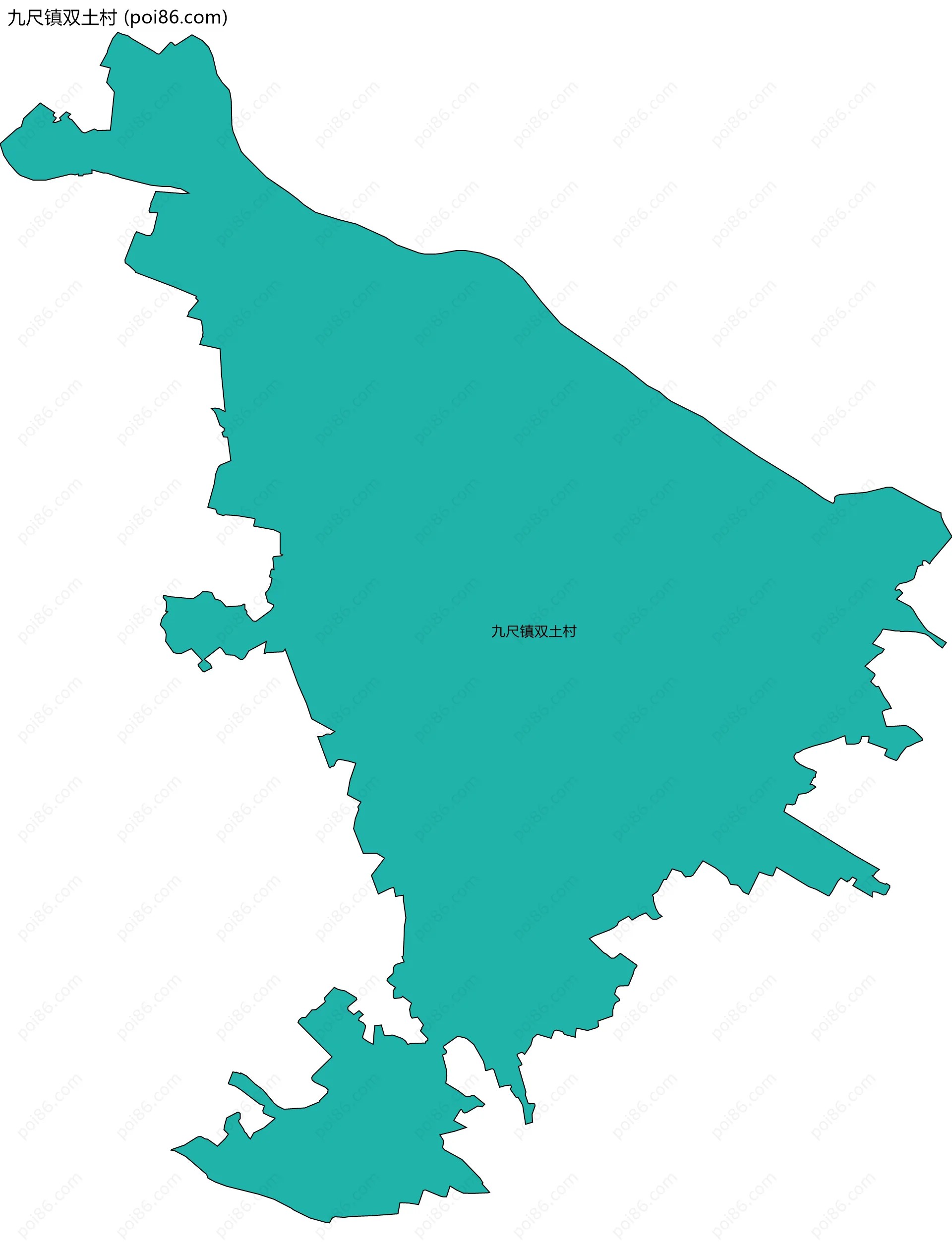 九尺镇双土村边界地图